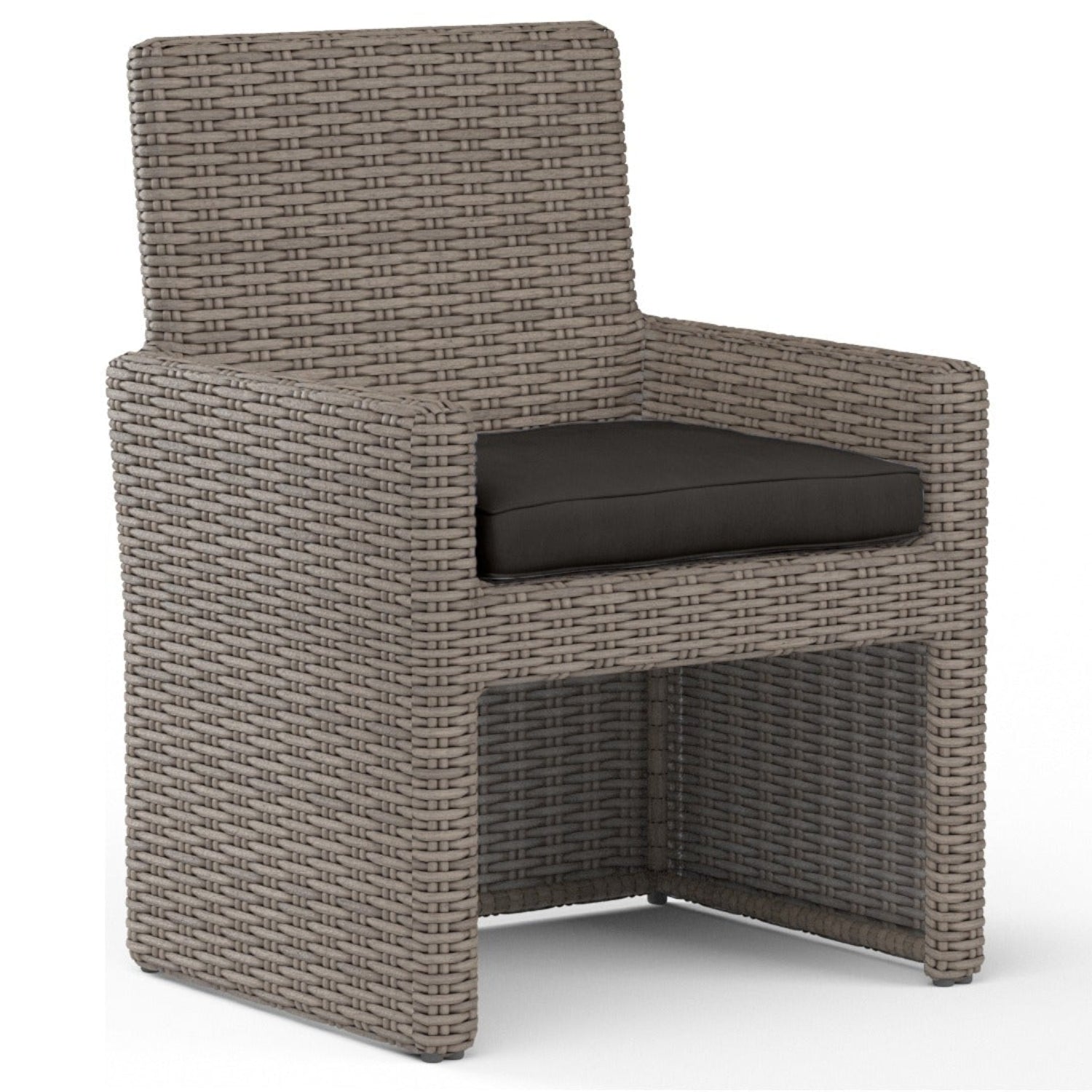 Sunset West Coronado Spectrum Carbon w/Self Welt Outdoor Dining Chair Set of 2