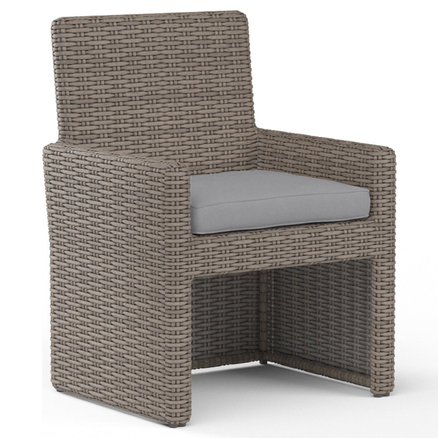 Sunset West Coronado Canvas Granite w/Self Welt Outdoor Dining Chair Set of 2