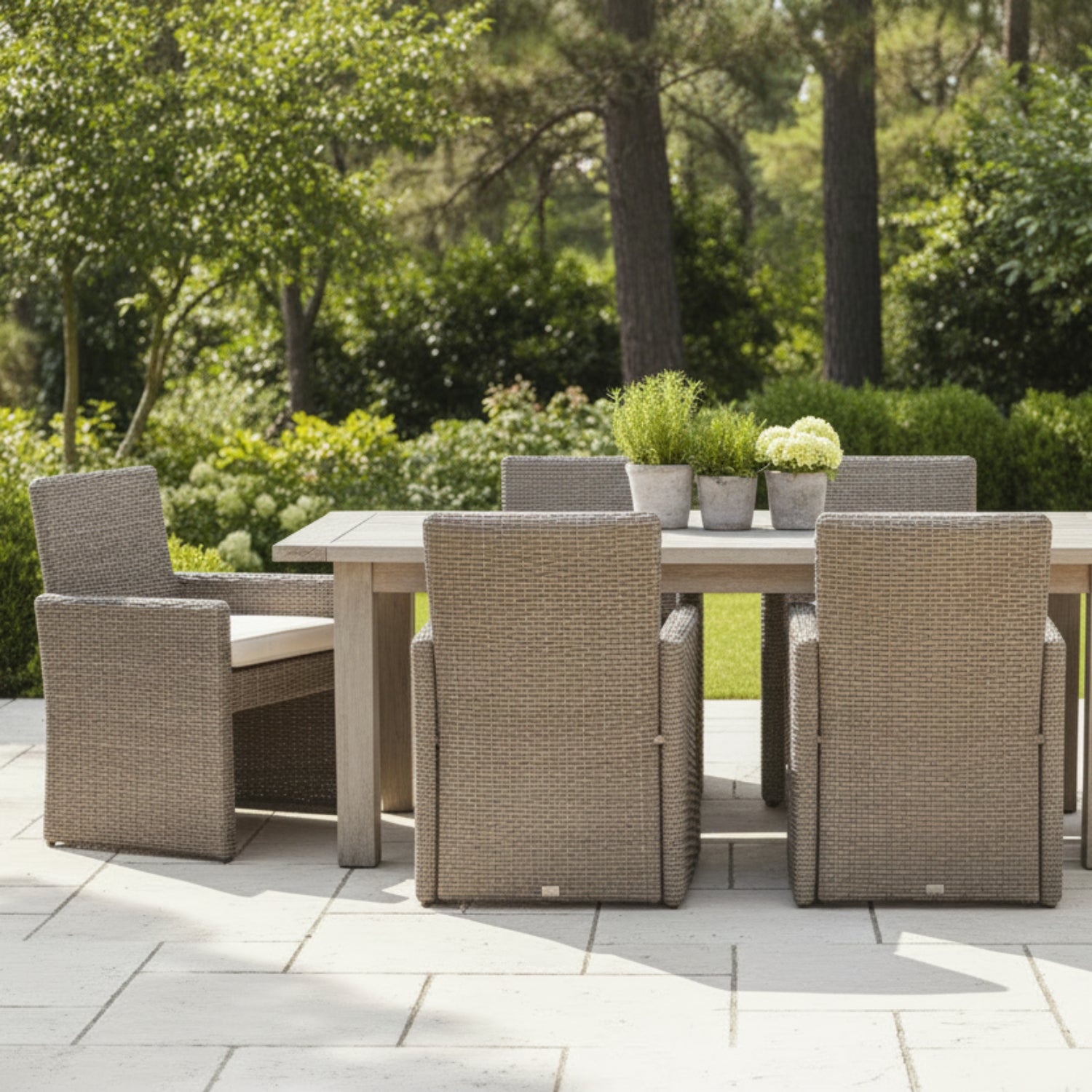 Sunset West Coronado Canvas Natural w/Self Welt Outdoor Dining Chair Set of 2