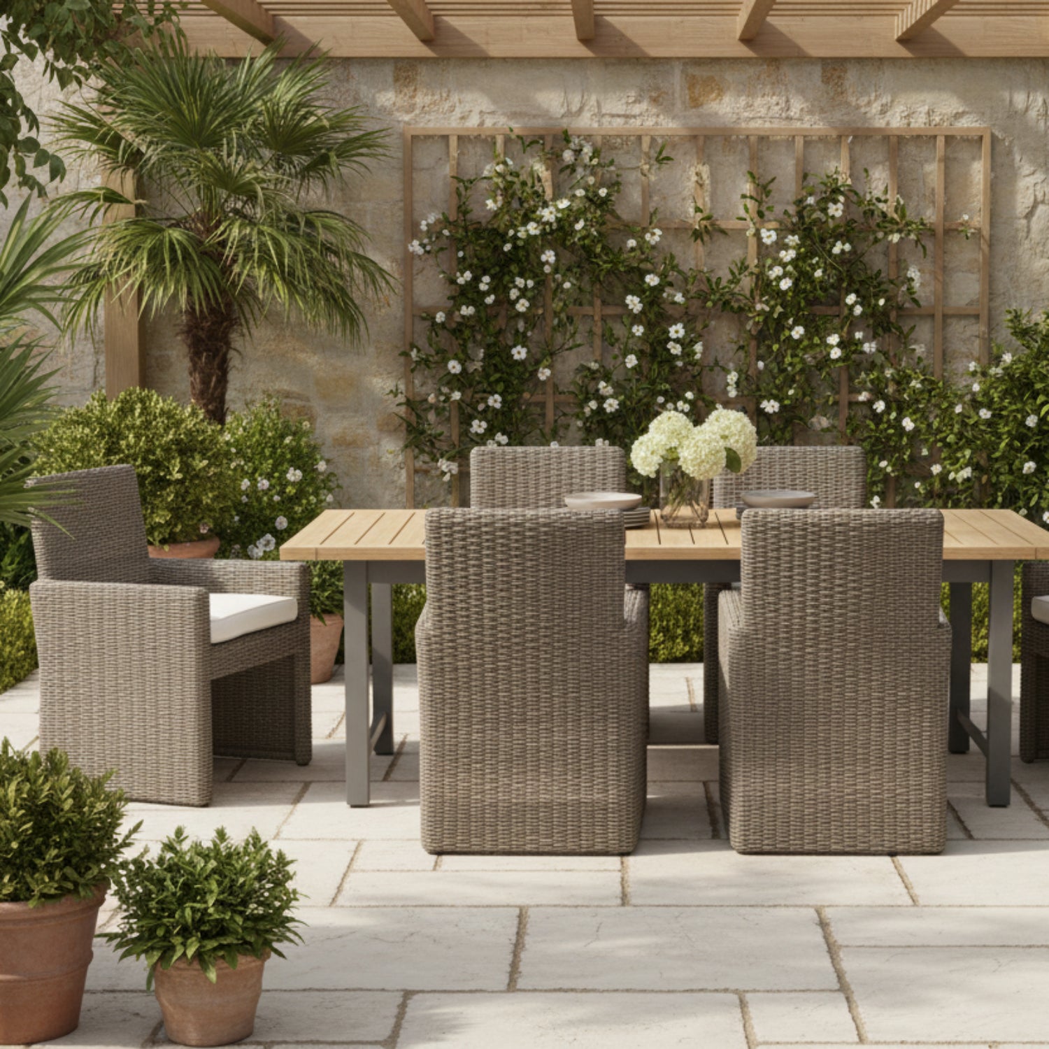 Sunset West Coronado Canvas Flax w/Self Welt Outdoor Dining Chair Set of 2