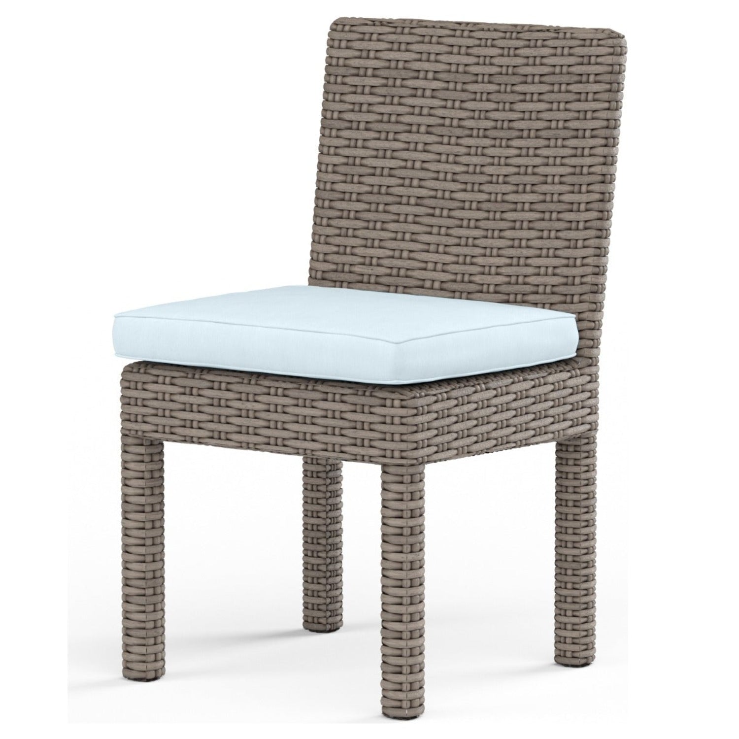 Sunset West Coronado Canvas Skyline w/Self Welt Outdoor Armless Dining Chair Set of 2