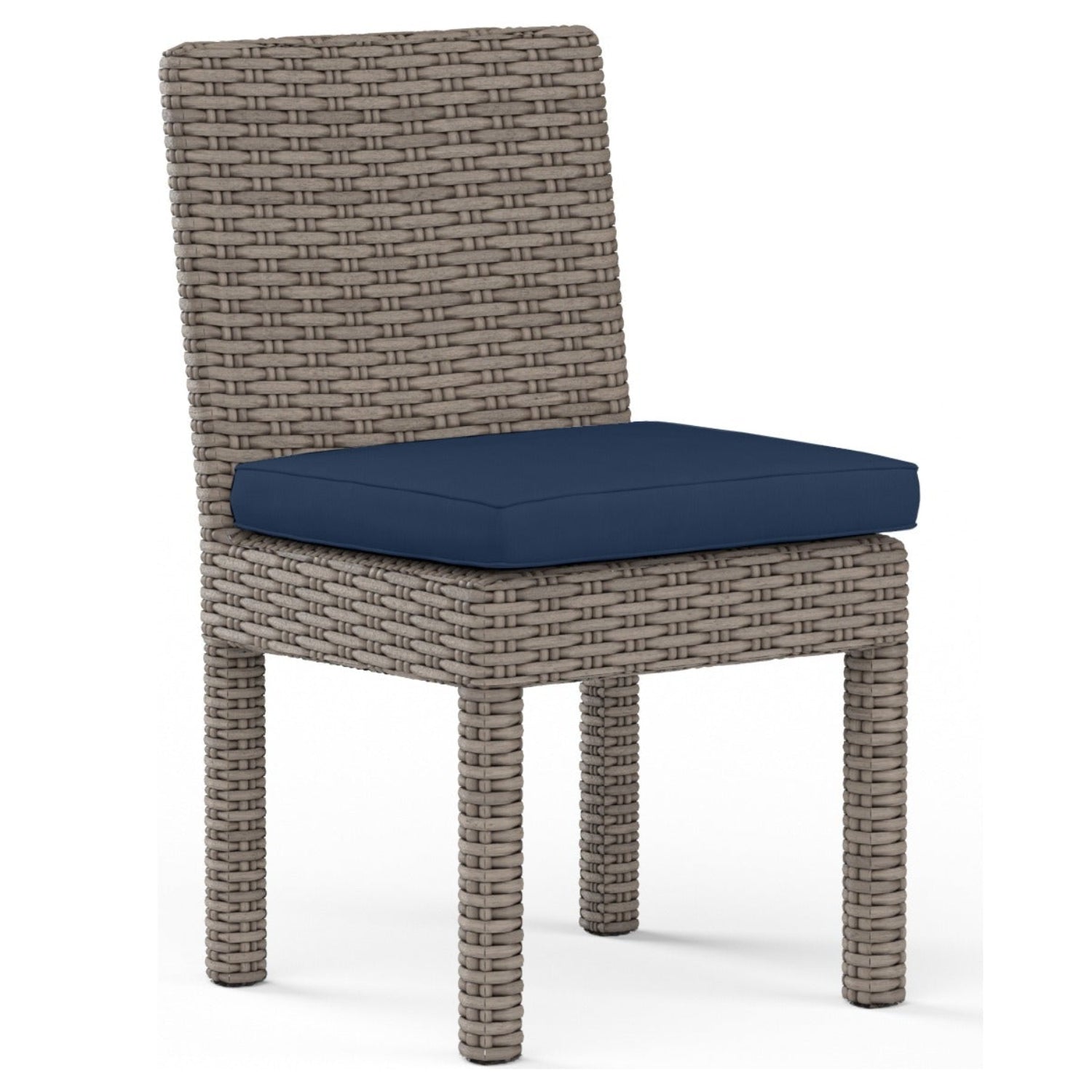 Sunset West Coronado Spectrum Indigo w/Self Welt Outdoor Armless Dining Chair Set of 2