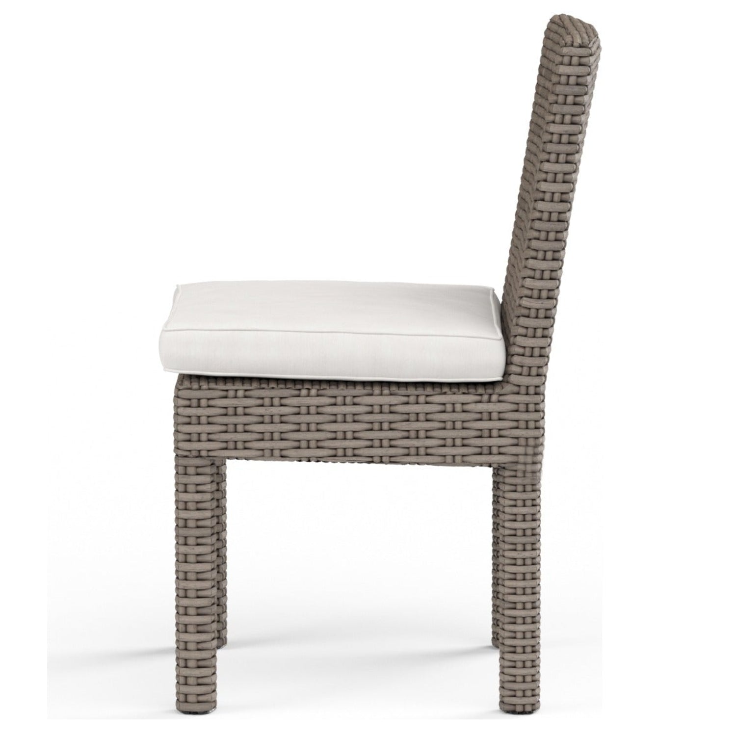 Sunset West Coronado Canvas Flax w/Self Welt Outdoor Armless Dining Chair Set of 2