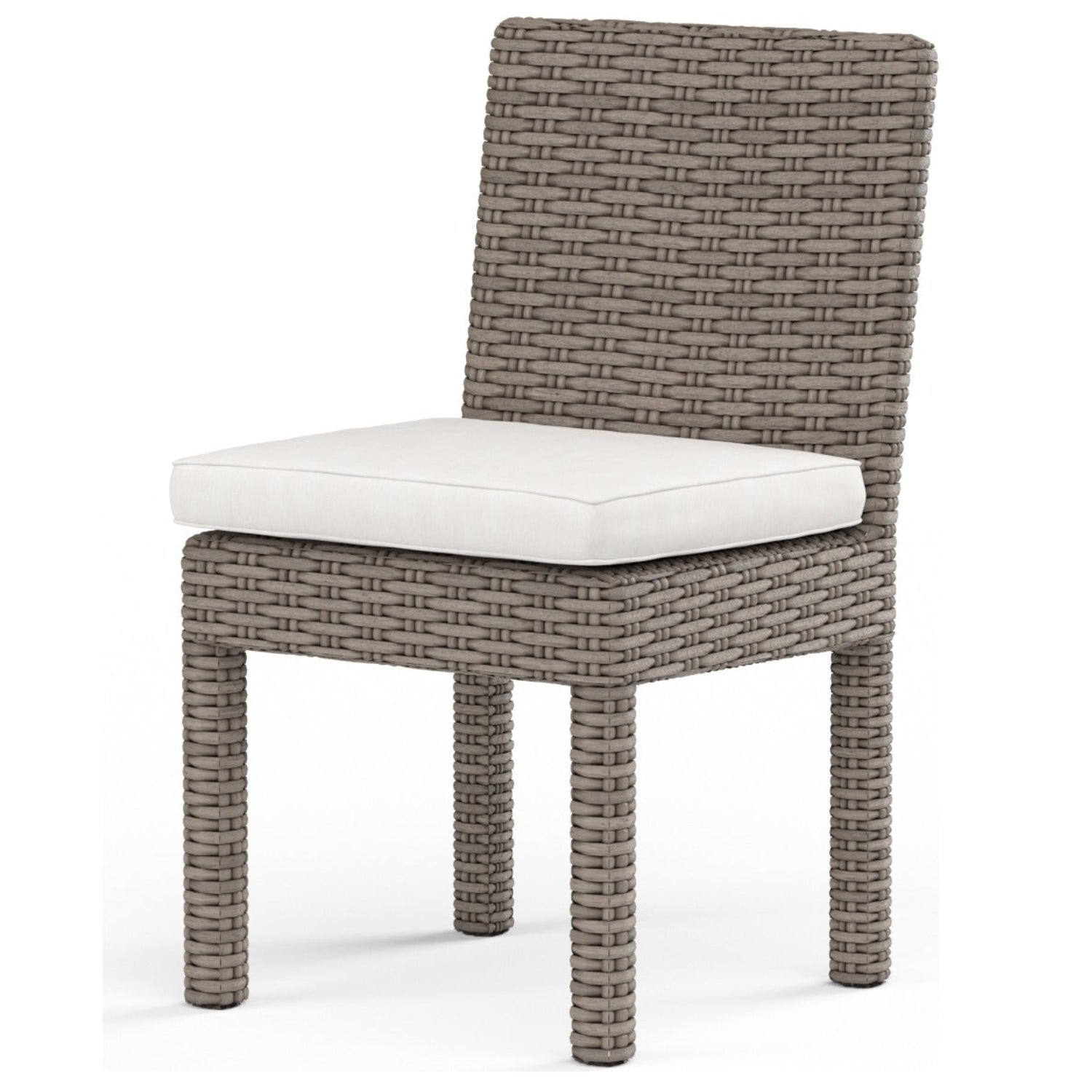 Sunset West Coronado Canvas Flax w/Self Welt Outdoor Armless Dining Chair Set of 2
