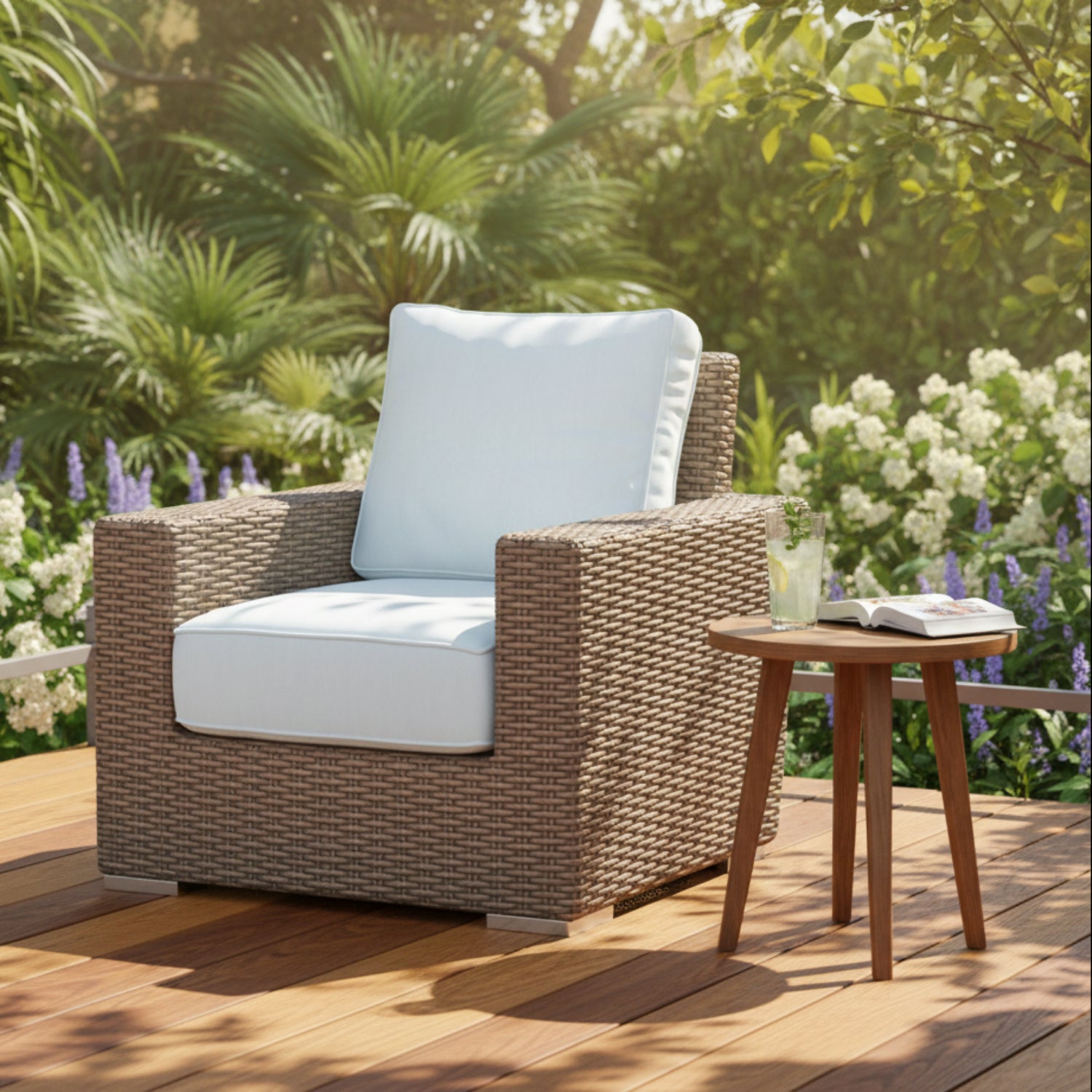 Sunset West Coronado Canvas Skyline w/Self Welt Outdoor Club Chair