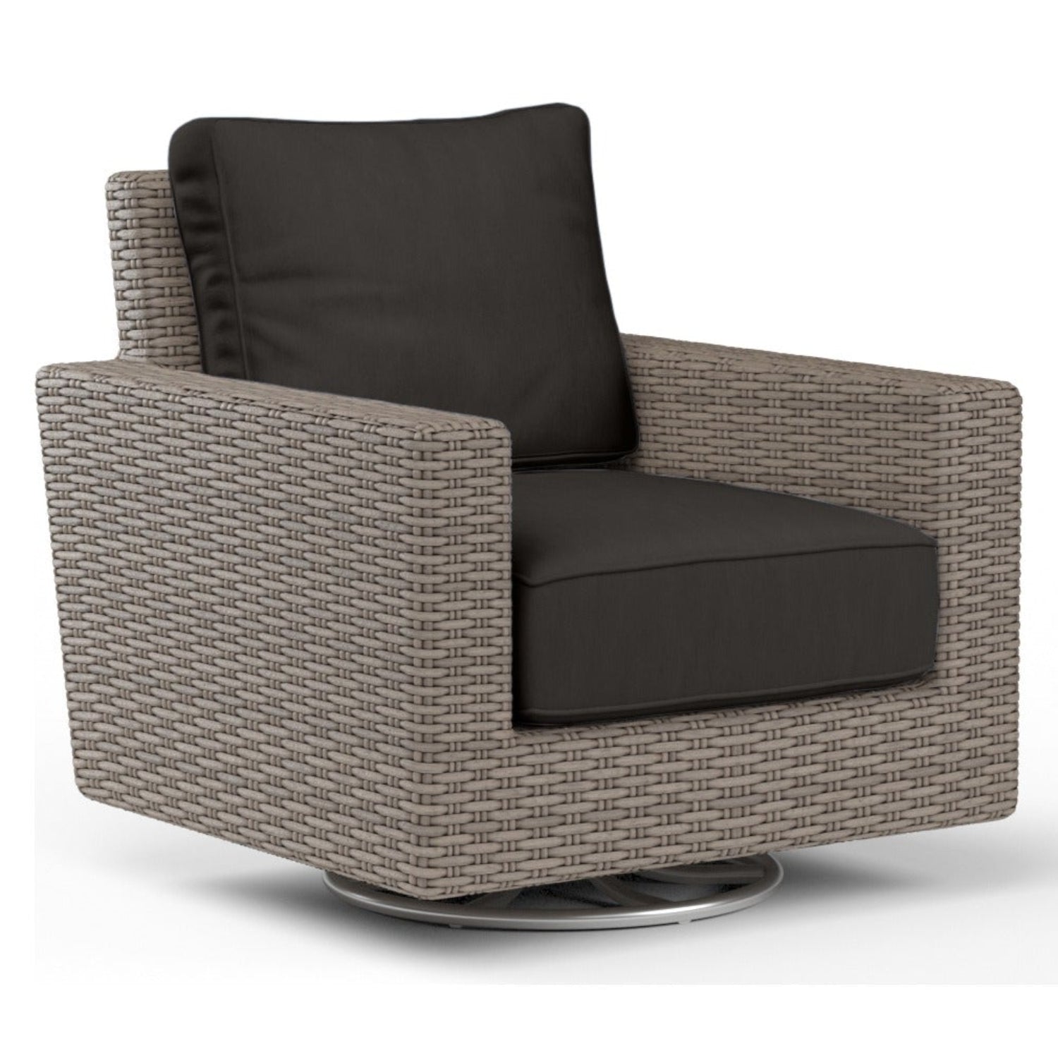 Sunset West Coronado Spectrum Carbon w/Self Welt Swivel Outdoor Rocker