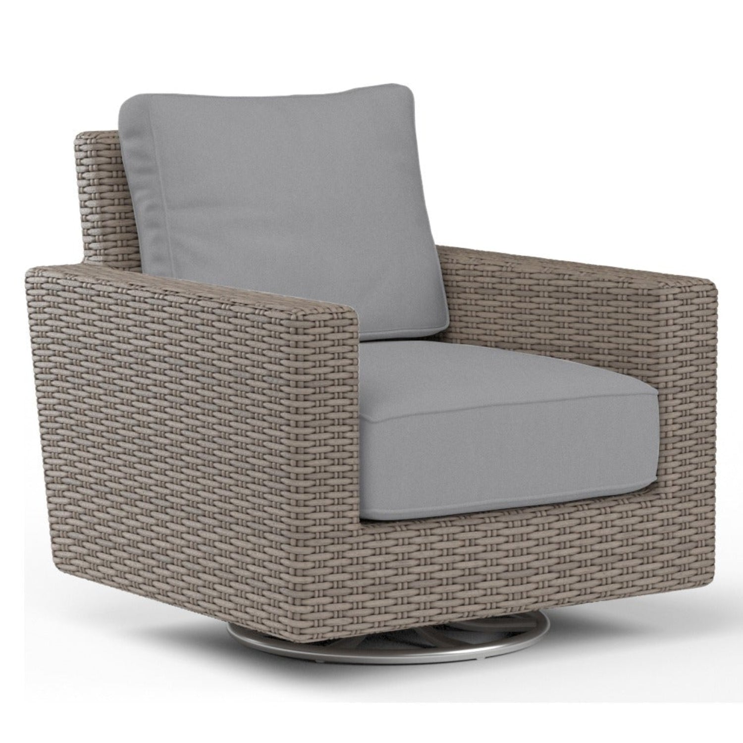 Sunset West Coronado Canvas Granite w/Self Welt Swivel Outdoor Rocker