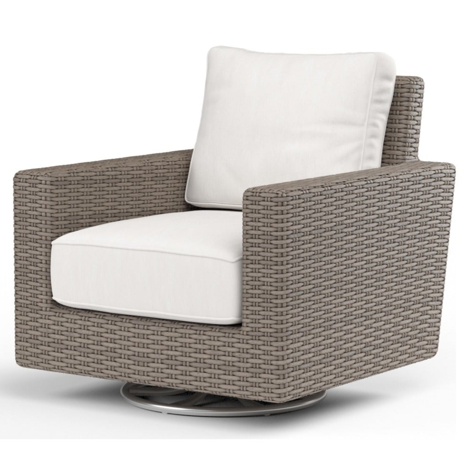 Sunset West Coronado Canvas Flax w/Self Welt Swivel Outdoor Rocker