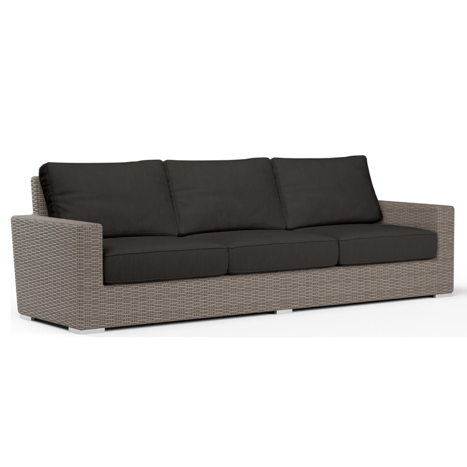 Sunset West Coronado Spectrum Carbon w/Self Welt Outdoor Sofa