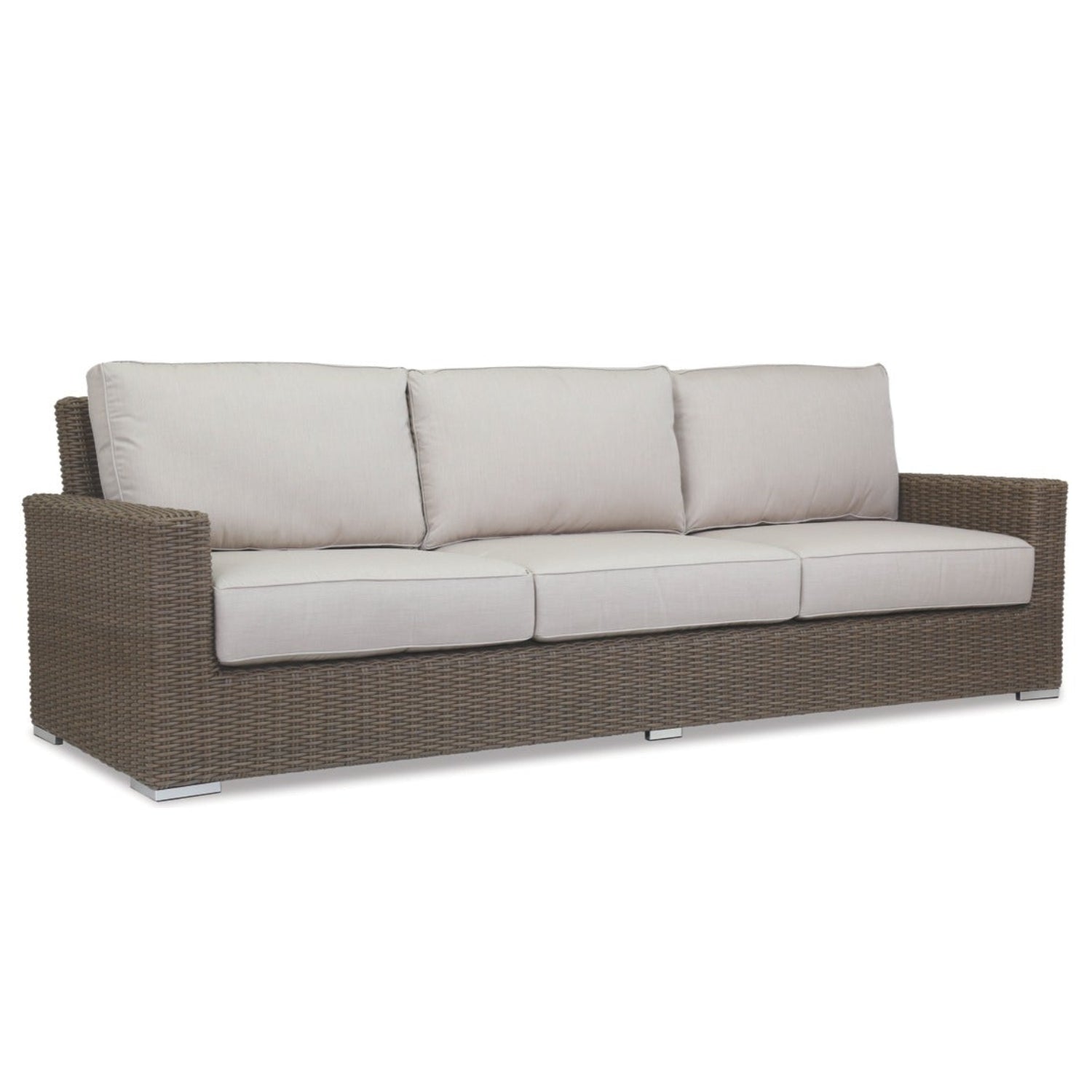 Sunset West Coronado Canvas Flax w/Self Welt Outdoor Sofa