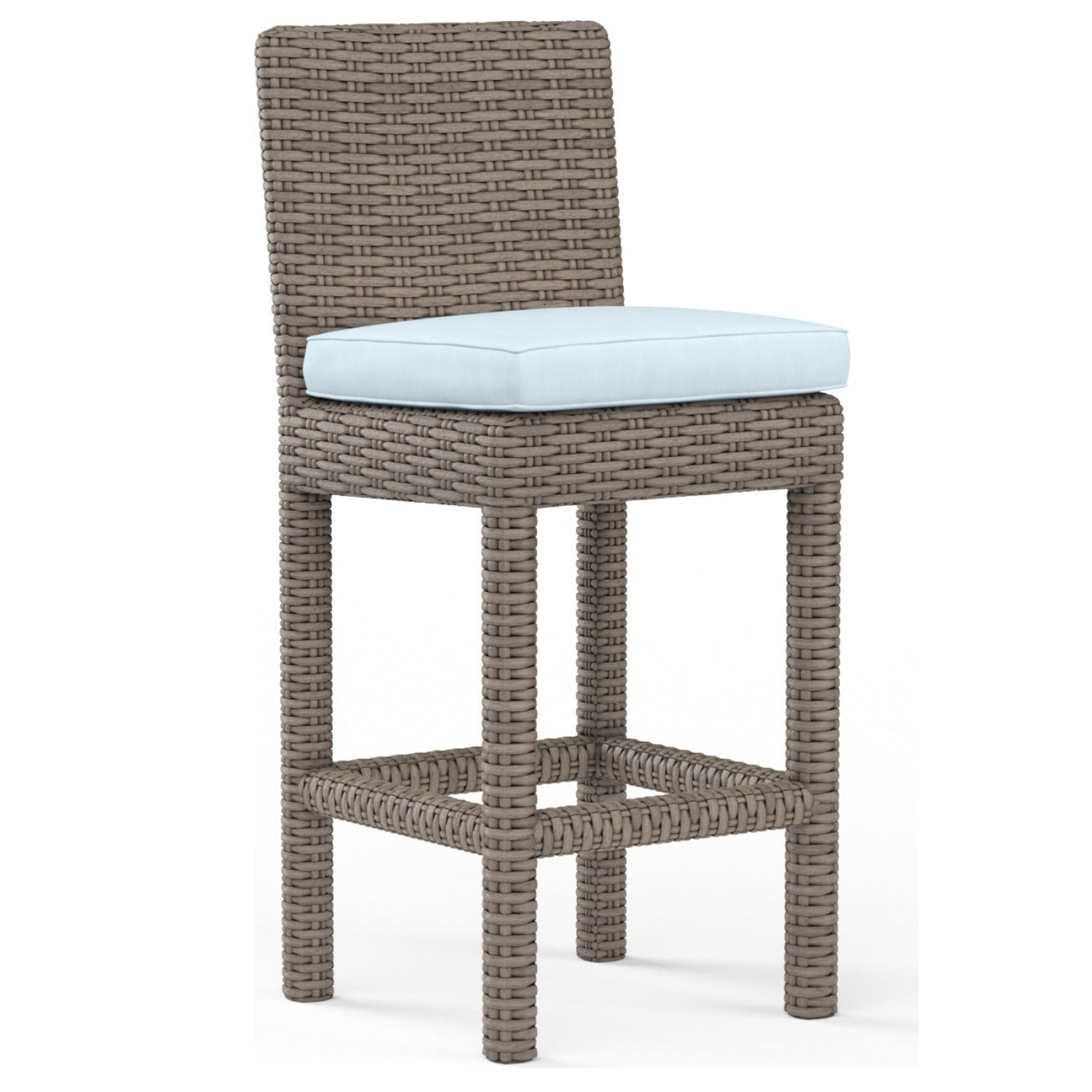 Sunset West Coronado Canvas Skyline w/Self Welt Outdoor Barstool Set of 2