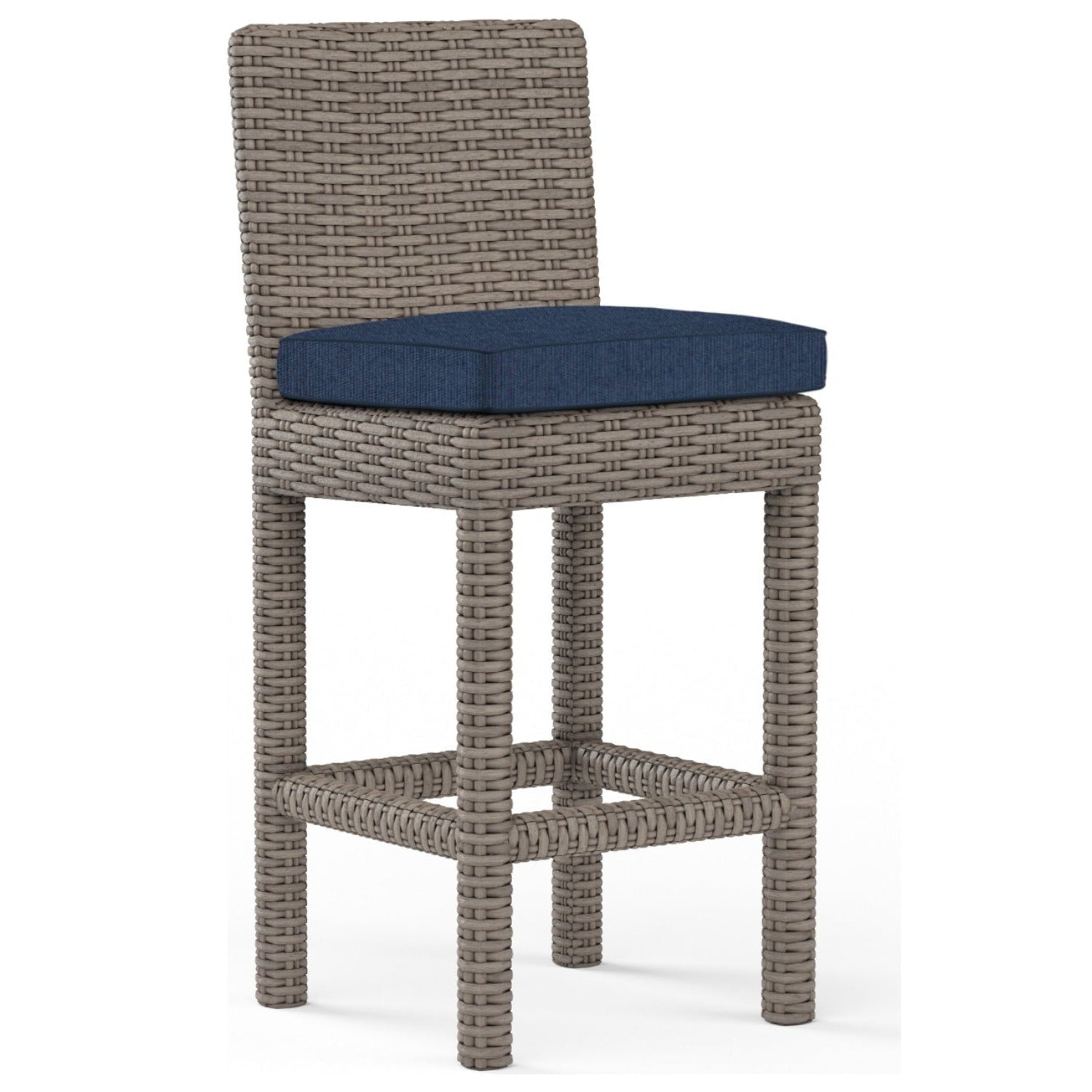 Sunset West Coronado Spectrum Indigo w/Self Welt Outdoor Barstool Set of 2