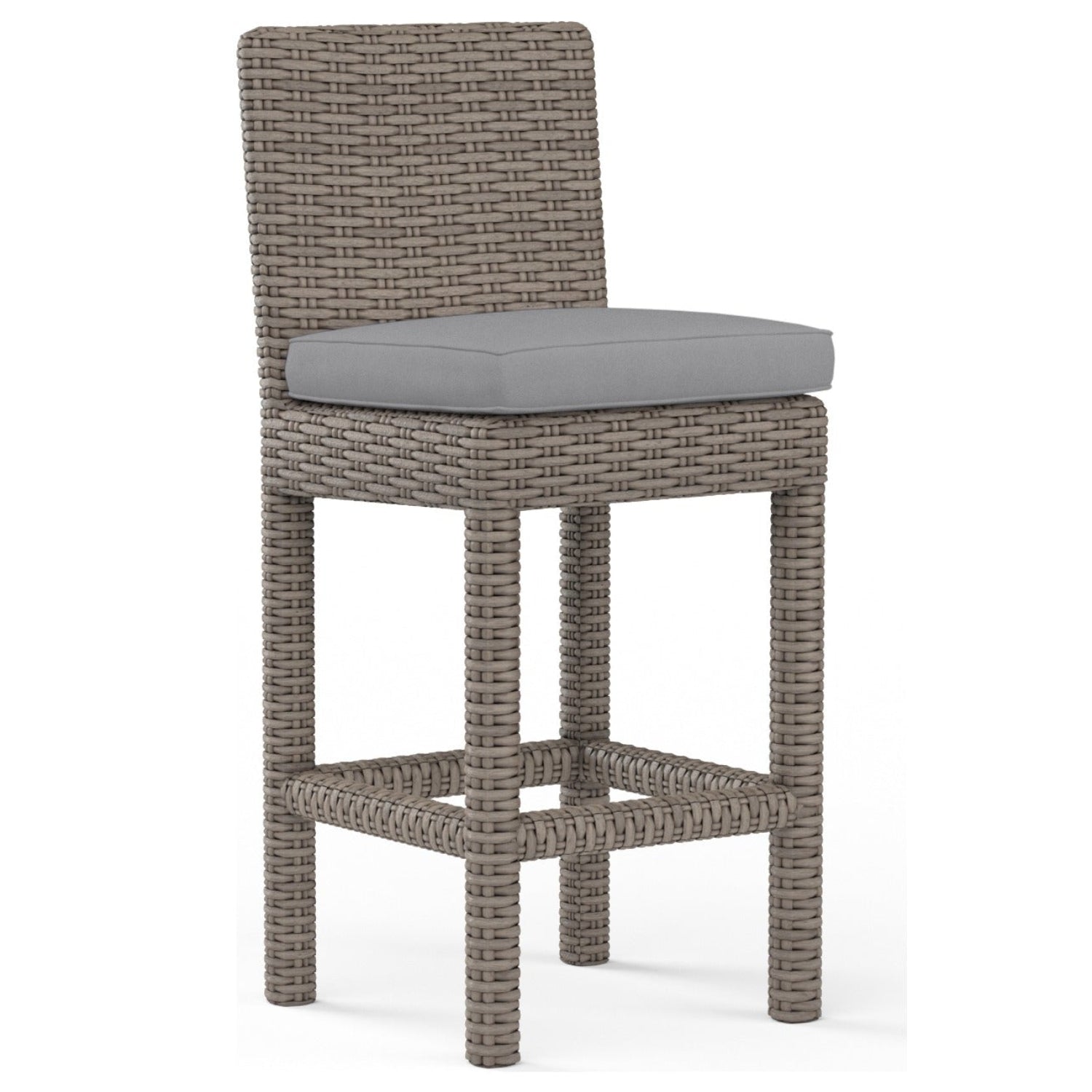 Sunset West Coronado Canvas Granite w/Self Welt Outdoor Barstool Set of 2