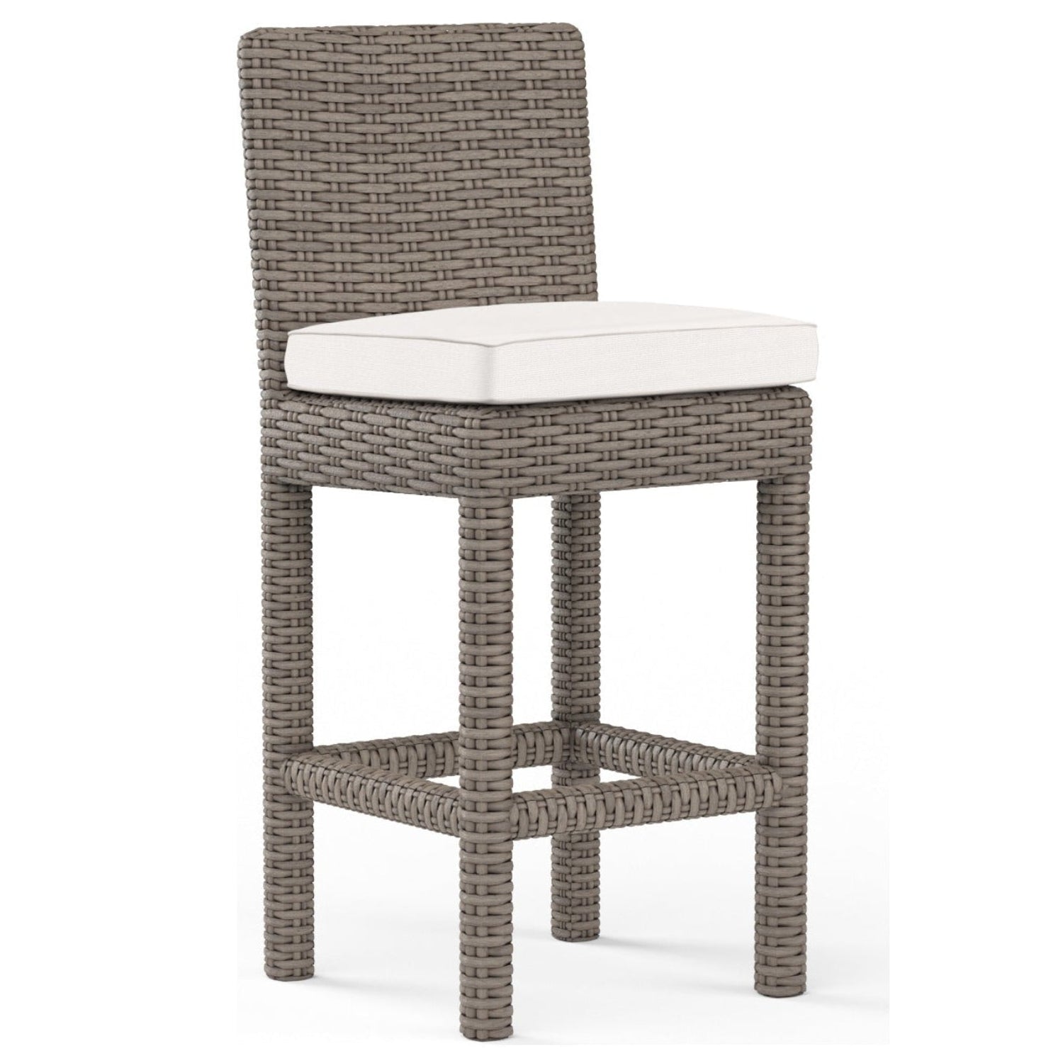 Sunset West Coronado Canvas Natural w/Self Welt Outdoor Barstool Set of 2