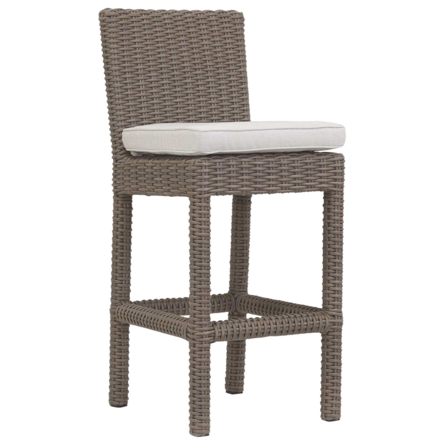 Sunset West Coronado Canvas Flax w/Self Welt Outdoor Barstool Set of 2