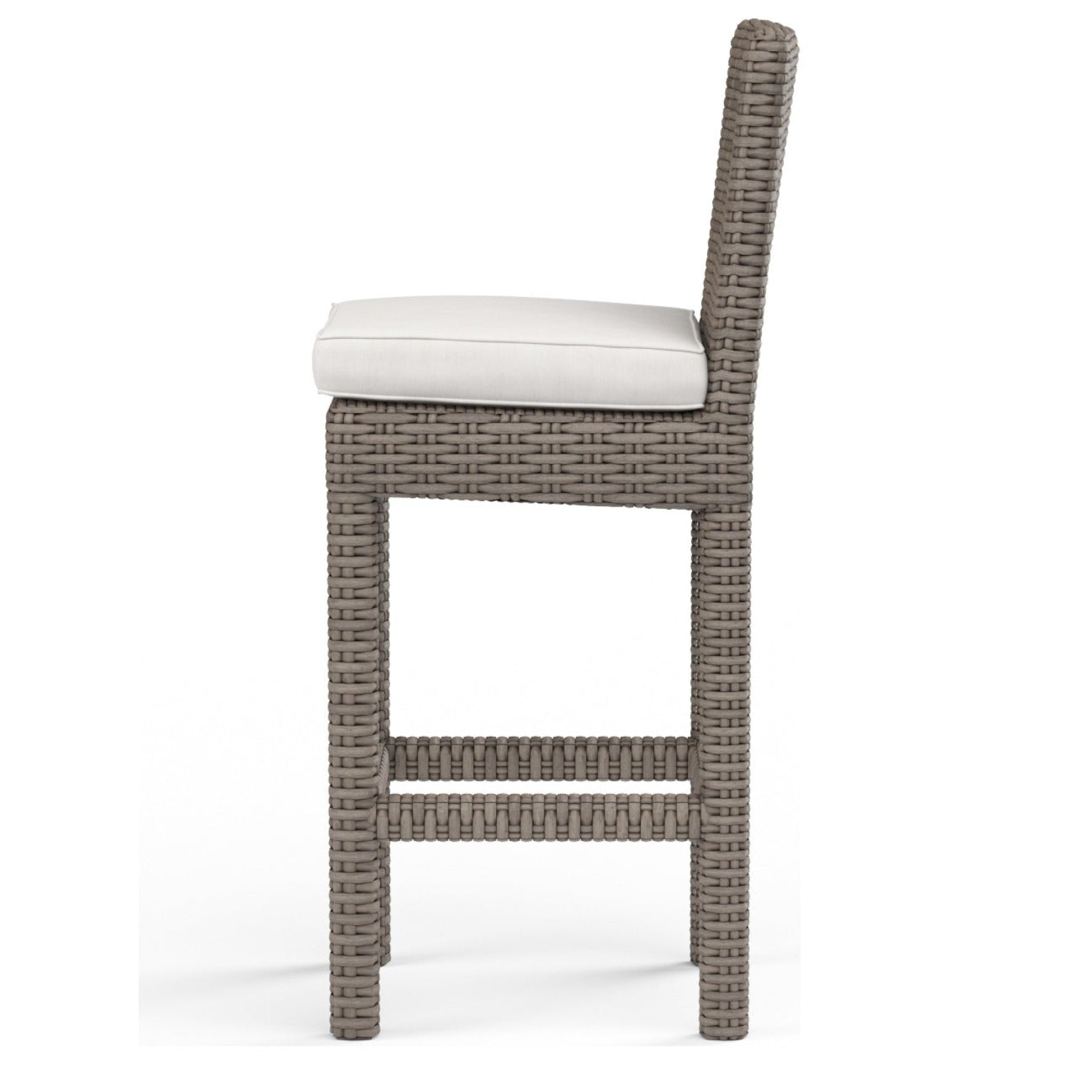 Sunset West Coronado Canvas Flax w/Self Welt Outdoor Barstool Set of 2