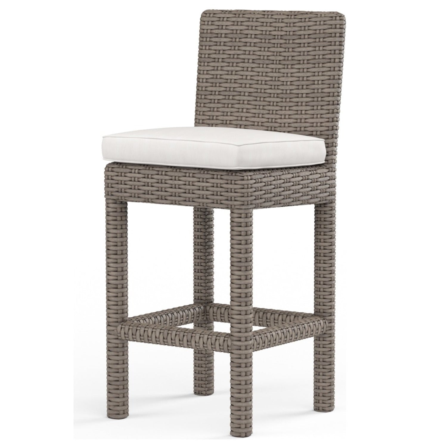 Sunset West Coronado Canvas Flax w/Self Welt Outdoor Barstool Set of 2