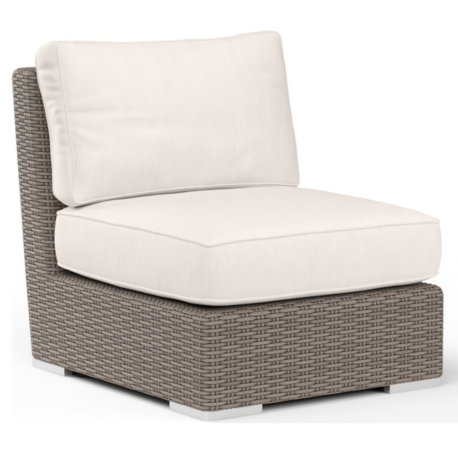 Sunset West Coronado Canvas Natural w/Self Welt Outdoor Armless Club Chair