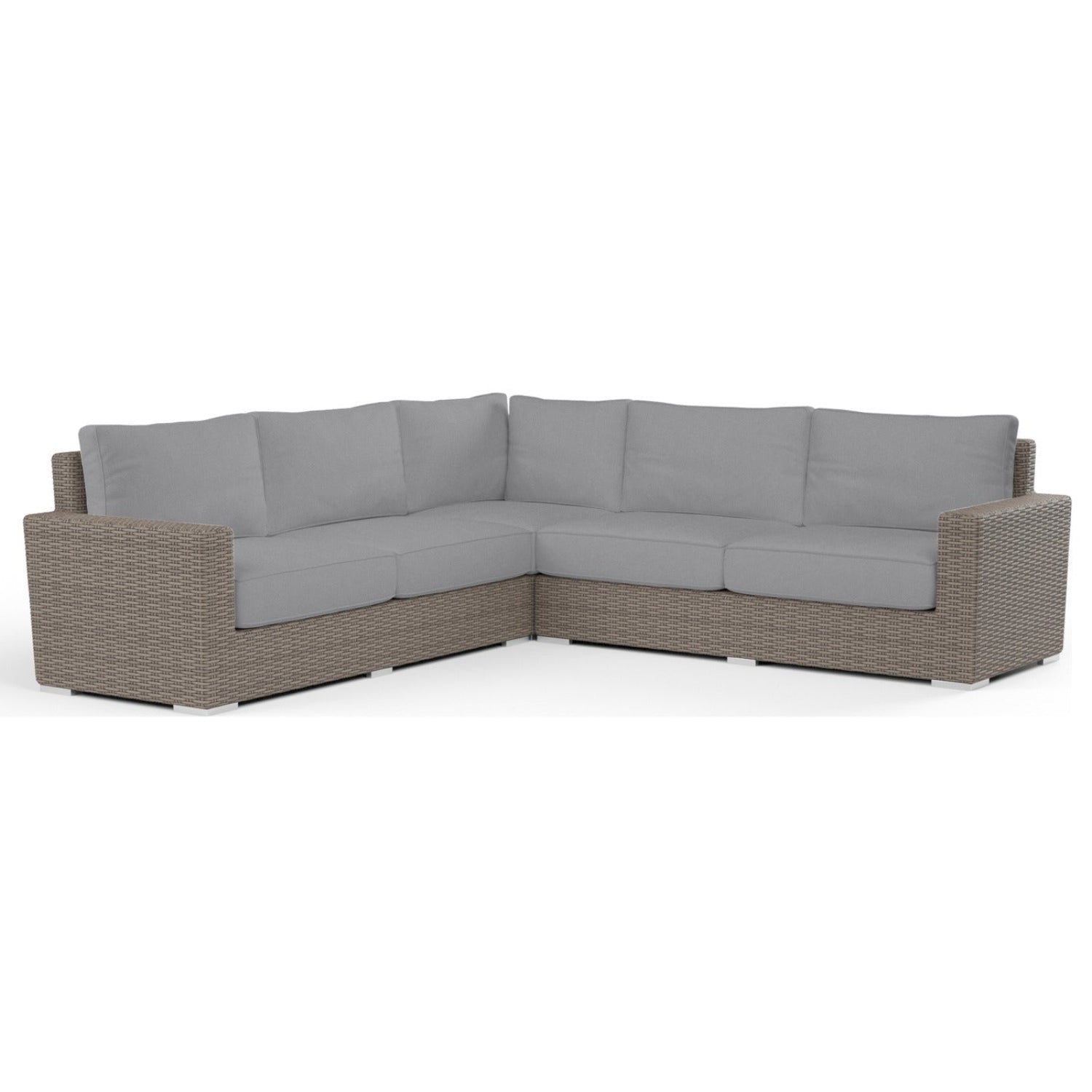 Sunset West Coronado Canvas Granite w/Self Welt Outdoor Sectional