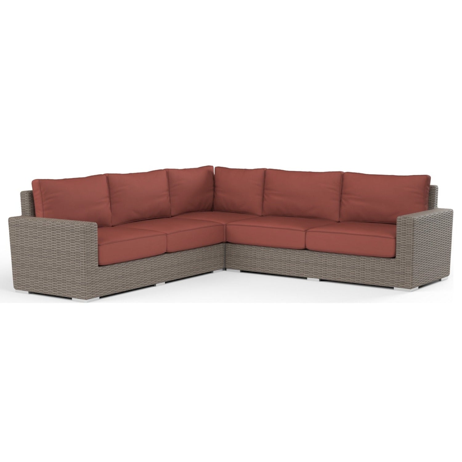 Sunset West Coronado Canvas Henna w/Self Welt Outdoor Sectional