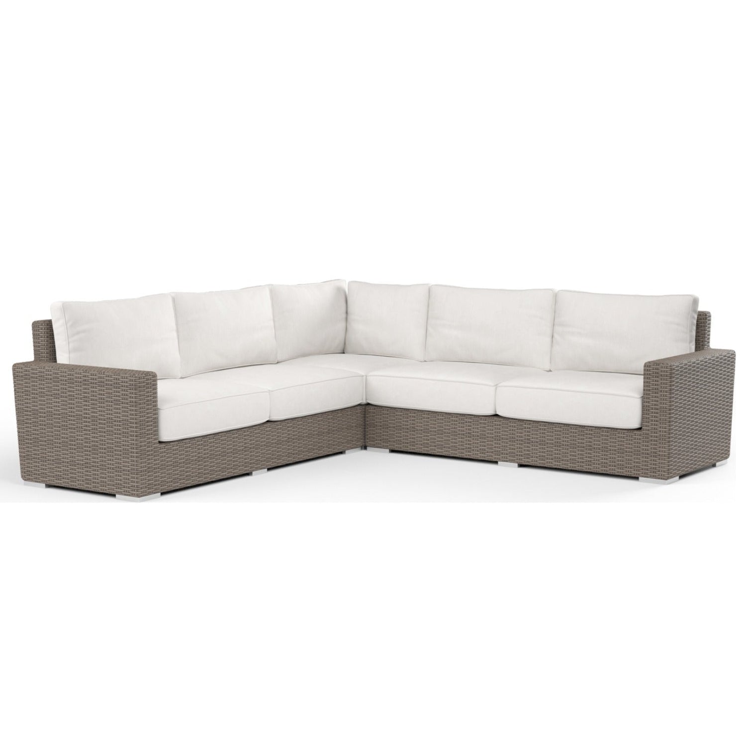 Sunset West Coronado Canvas Flax w/Self Welt Outdoor Sectional