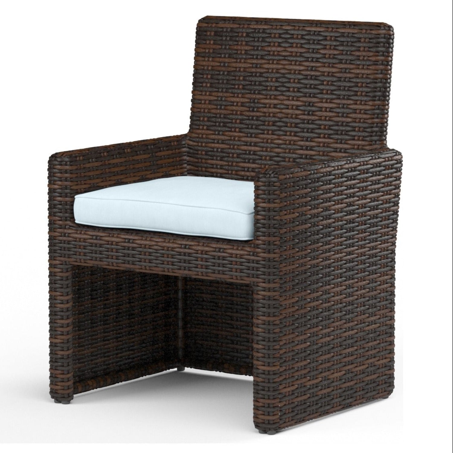 Sunset West Montecito Canvas Skyline w/Self Welt Outdoor Dining Chair Set of 2