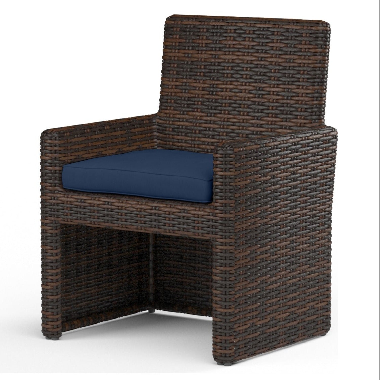 Sunset West Montecito Spectrum Indigo w/Self Welt Outdoor Dining Chair Set of 2