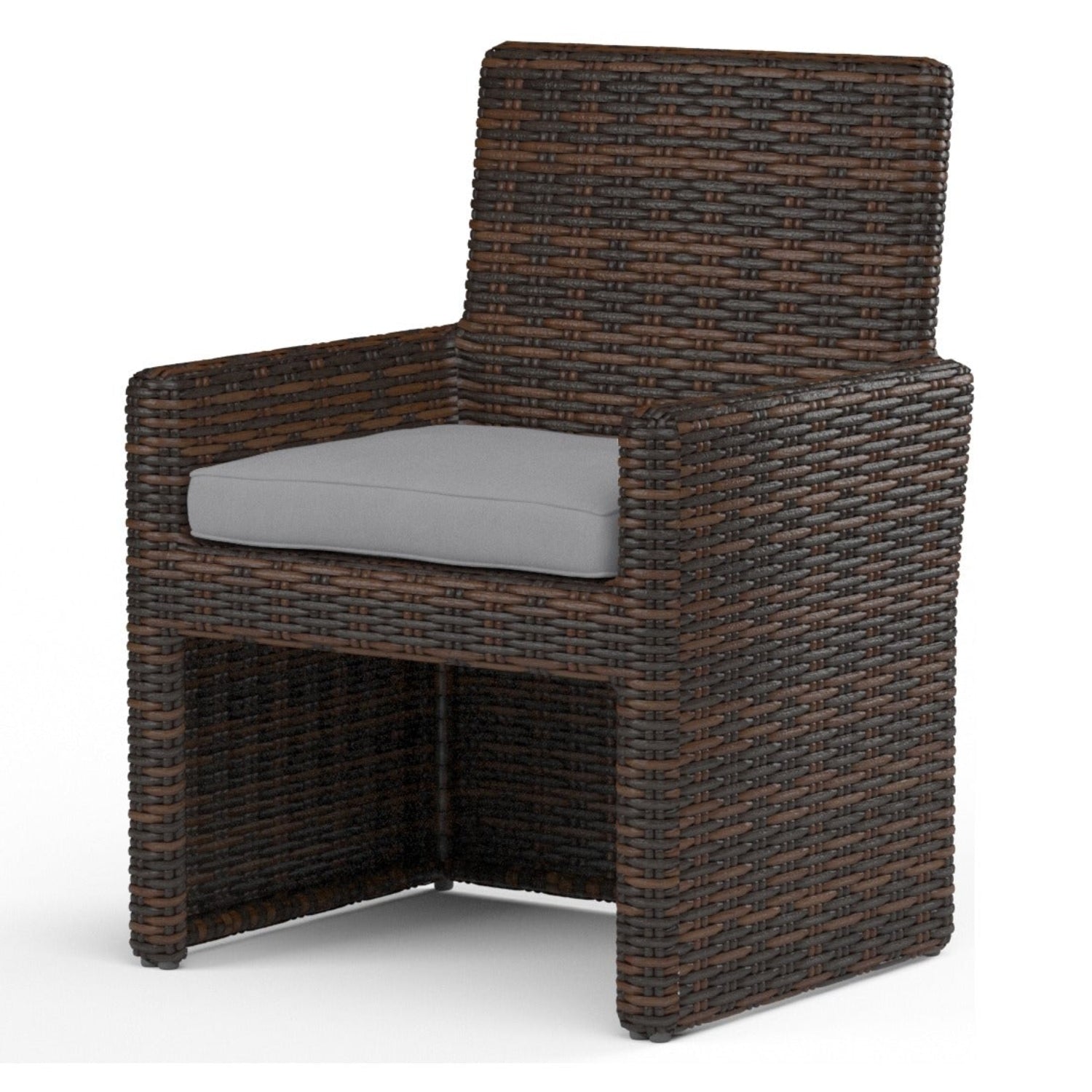 Sunset West Montecito Canvas Granite w/Self Welt Outdoor Dining Chair Set of 2