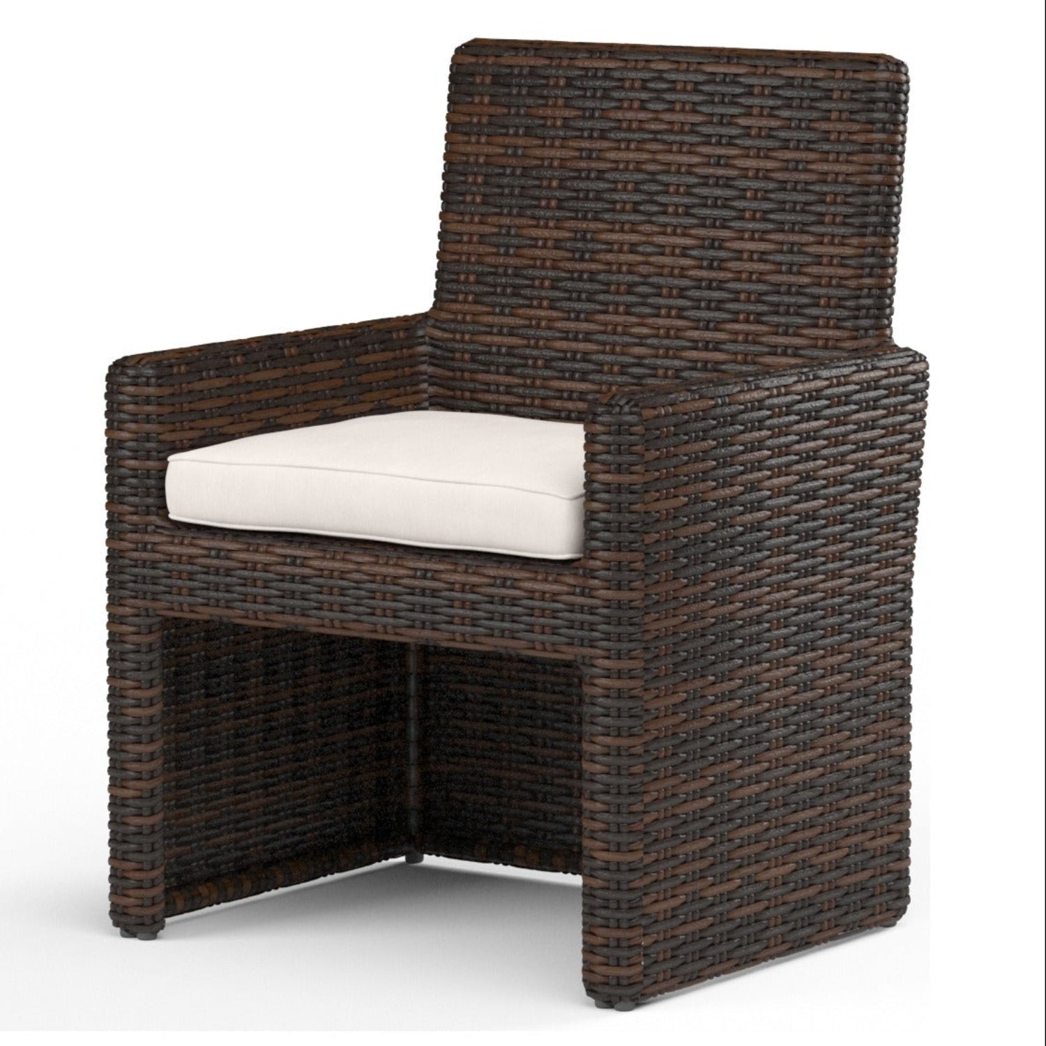 Sunset West Montecito Canvas Natural w/Self Welt Outdoor Dining Chair Set of 2