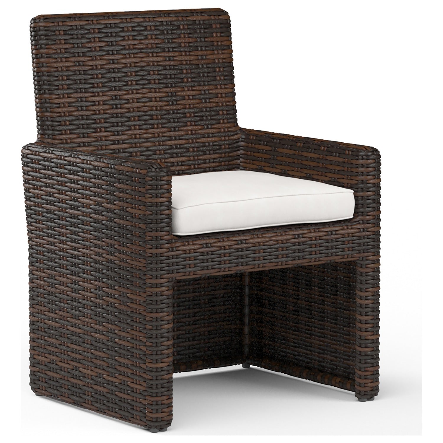 Sunset West Montecito Canvas Flax w/Self Welt Outdoor Dining Chair Set of 2