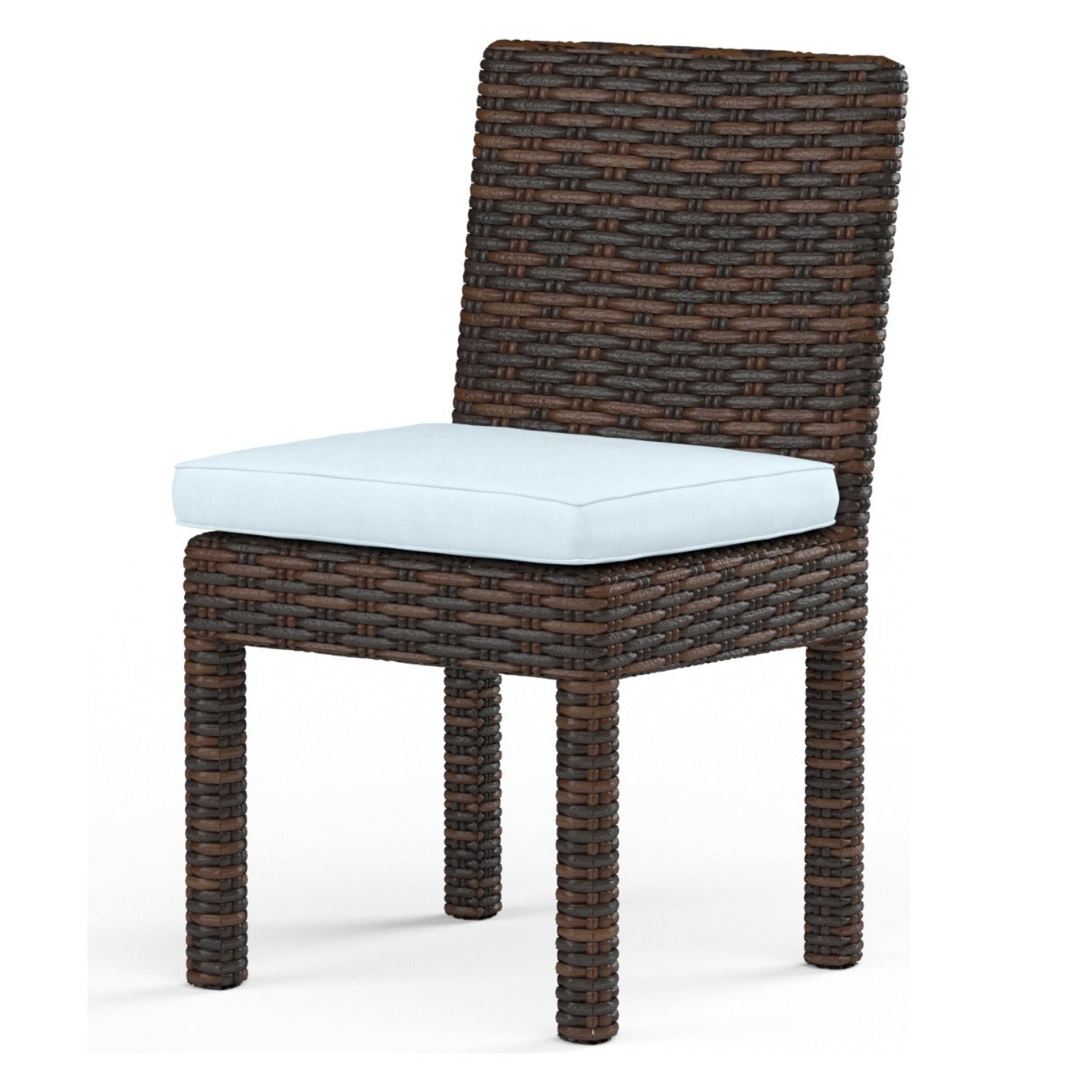 Sunset West Montecito Canvas Skyline w/Self Welt Outdoor Armless Dining Chair Set of 2