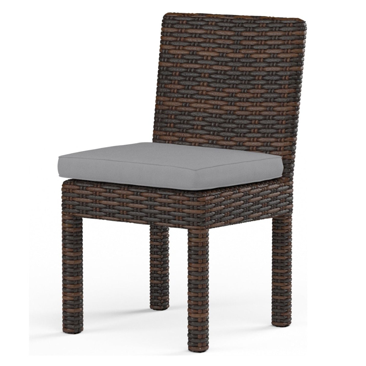 Sunset West Montecito Canvas Granite w/Self Welt Outdoor Armless Dining Chair Set of 2