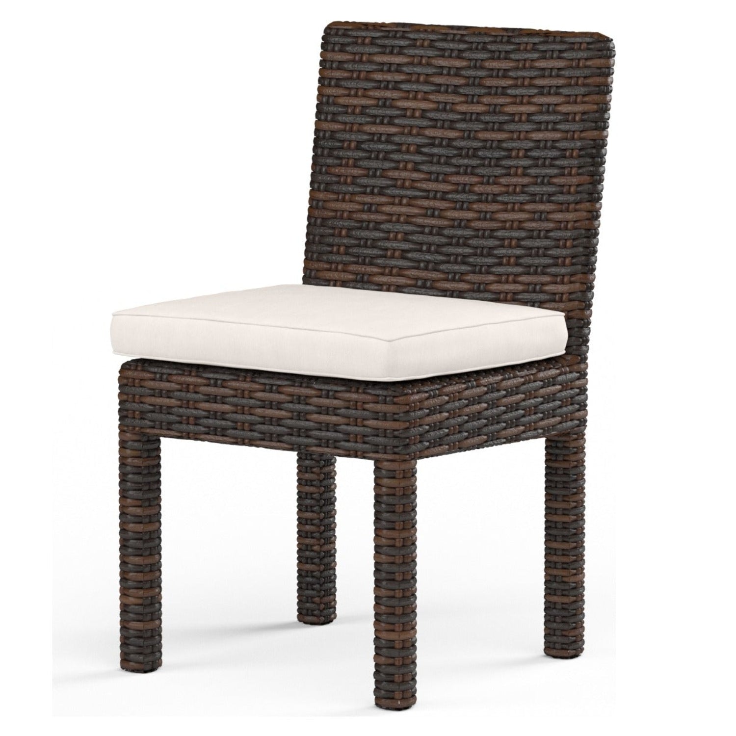 Sunset West Montecito Canvas Natural w/Self Welt Outdoor Armless Dining Chair Set of 2