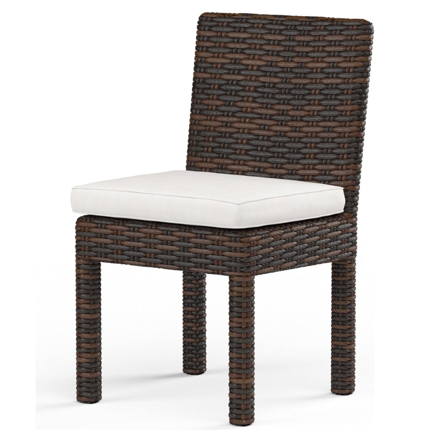Sunset West Montecito Canvas Flax w/Self Welt Outdoor Armless Dining Chair Set of 2