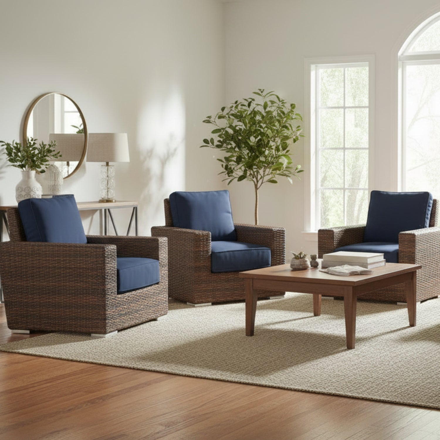 Sunset West Montecito Spectrum Indigo w/Self Welt Outdoor Club Chair