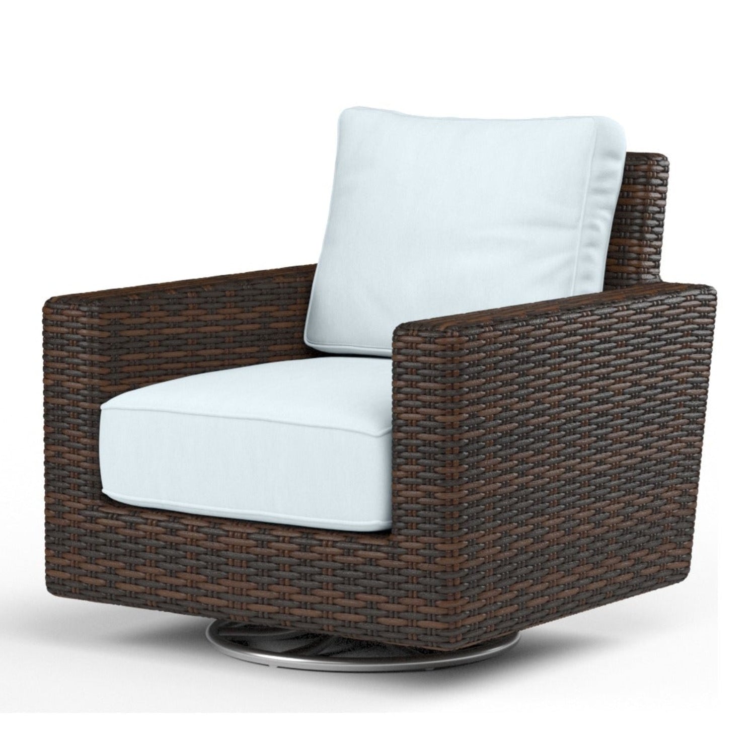 Sunset West Montecito Canvas Skyline w/Self Welt Swivel Rocker Outdoor Club Chair