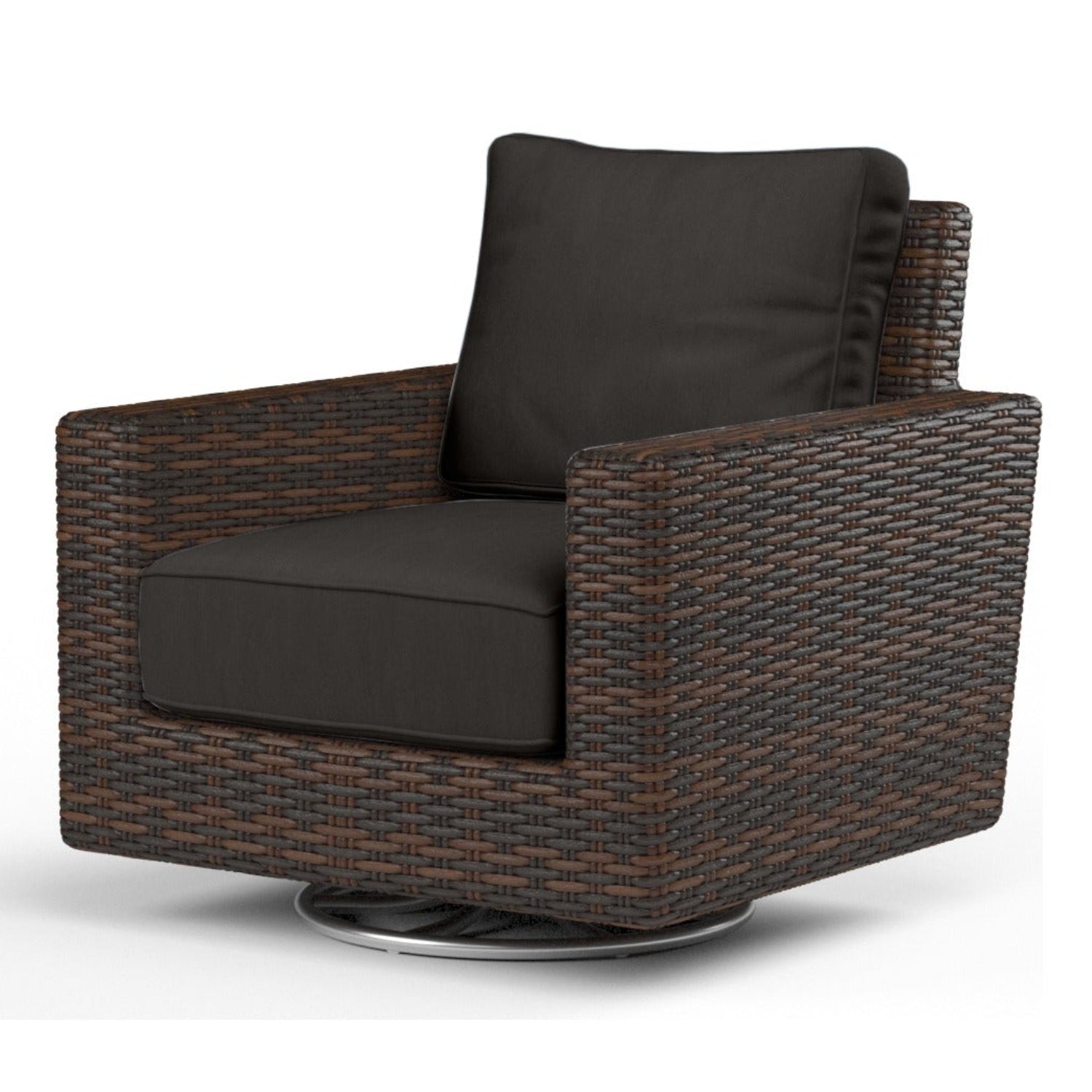 Sunset West Montecito Spectrum Carbon w/Self Welt Swivel Rocker Outdoor Club Chair