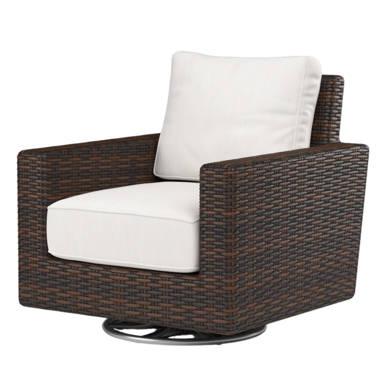 Sunset West Montecito Canvas Flax w/Self Welt Swivel Rocker Outdoor Club Chair