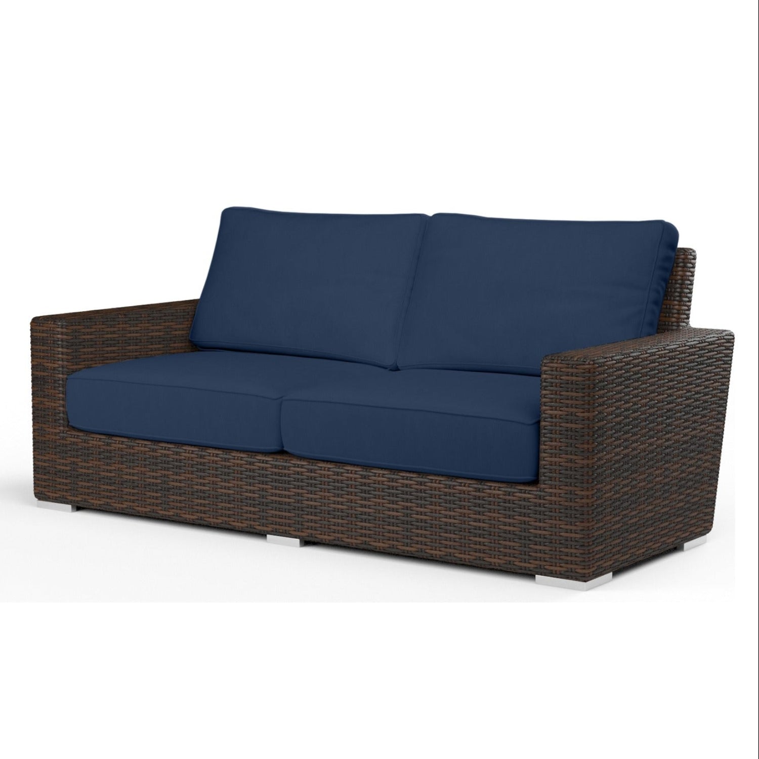 Sunset West Montecito Spectrum Indigo w/Self Welt Outdoor Loveseat