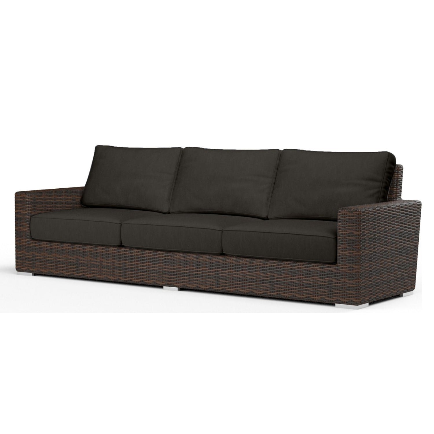 Sunset West Montecito Spectrum Carbon w/Self Welt Outdoor Sofa