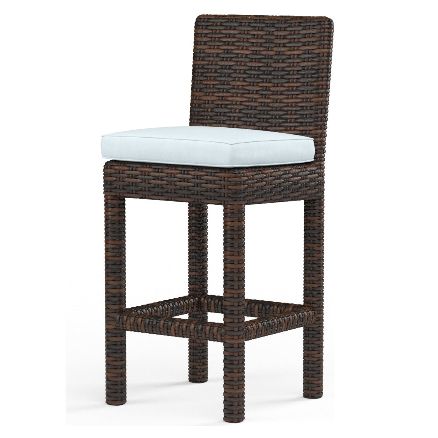 Sunset West Montecito Canvas Skyline w/Self Welt Outdoor Barstool Set of 2