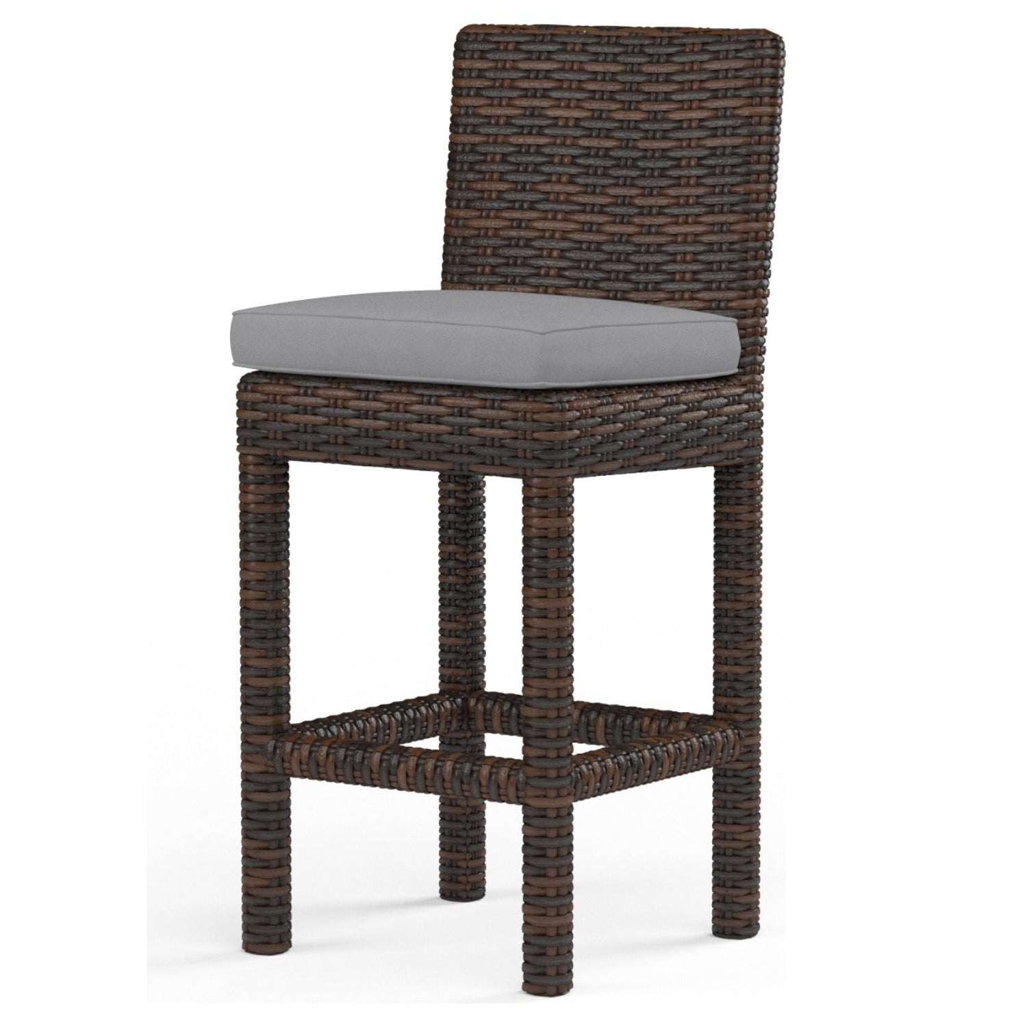 Sunset West Montecito Canvas Granite w/Self Welt Outdoor Barstool Set of 2
