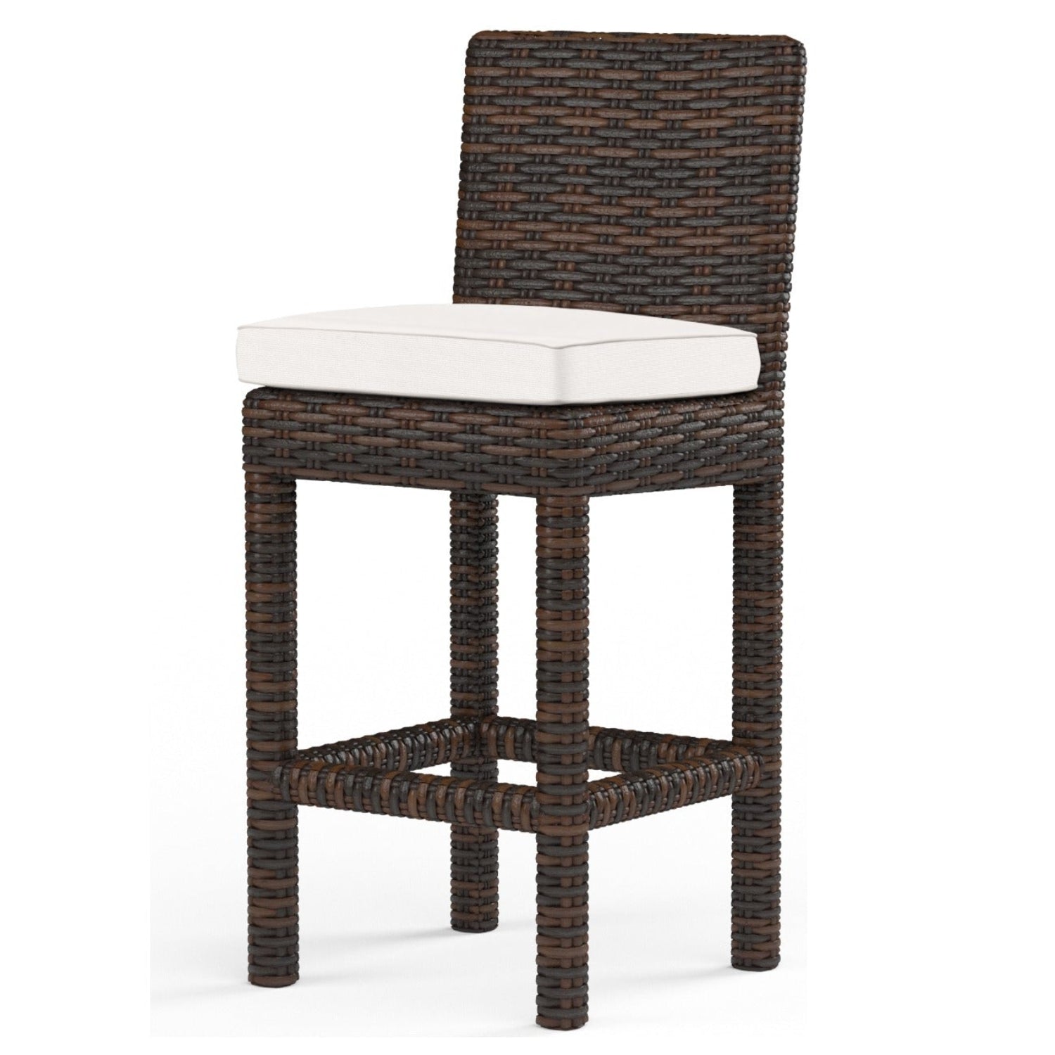 Sunset West Montecito Canvas Natural w/Self Welt Outdoor Barstool Set of 2