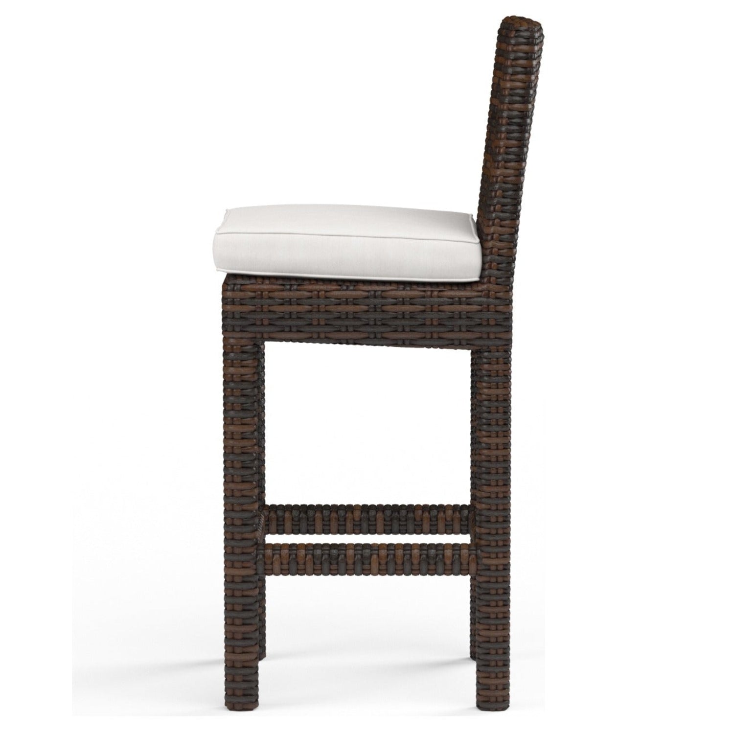 Sunset West Montecito Canvas Flax w/Self Welt Outdoor Barstool Set of 2
