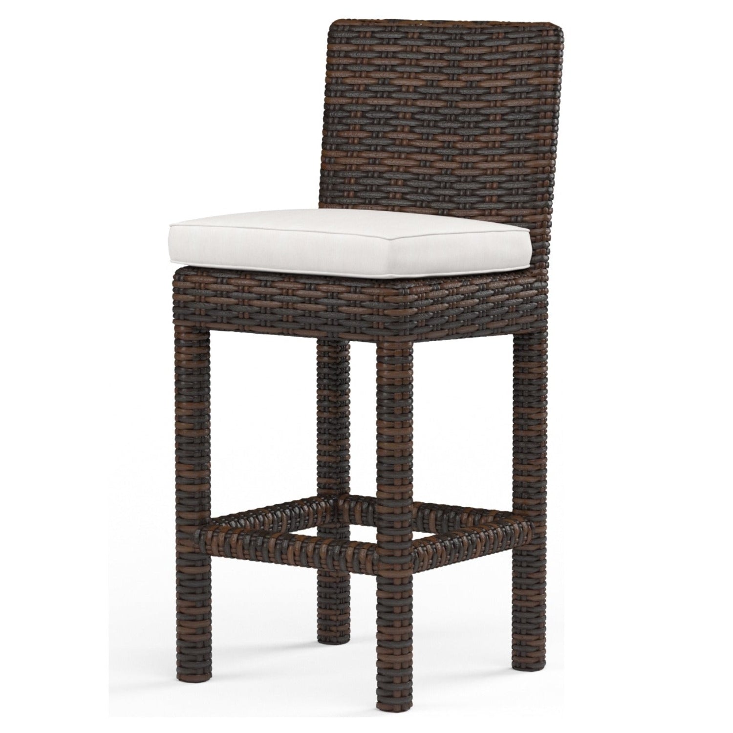 Sunset West Montecito Canvas Flax w/Self Welt Outdoor Barstool Set of 2