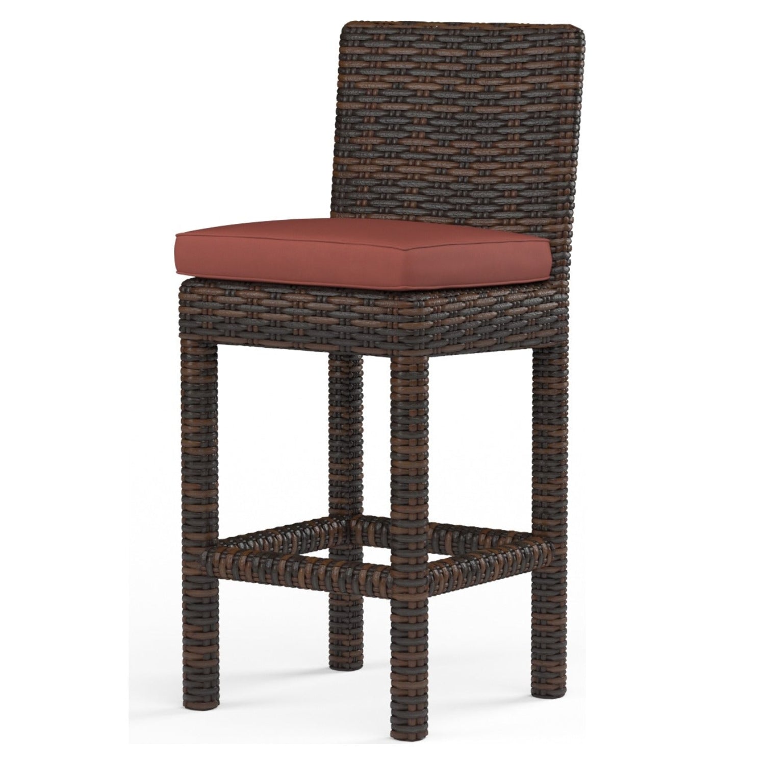 Sunset West Montecito Canvas Henna w/Self Welt Outdoor Counter Stool Set of 2
