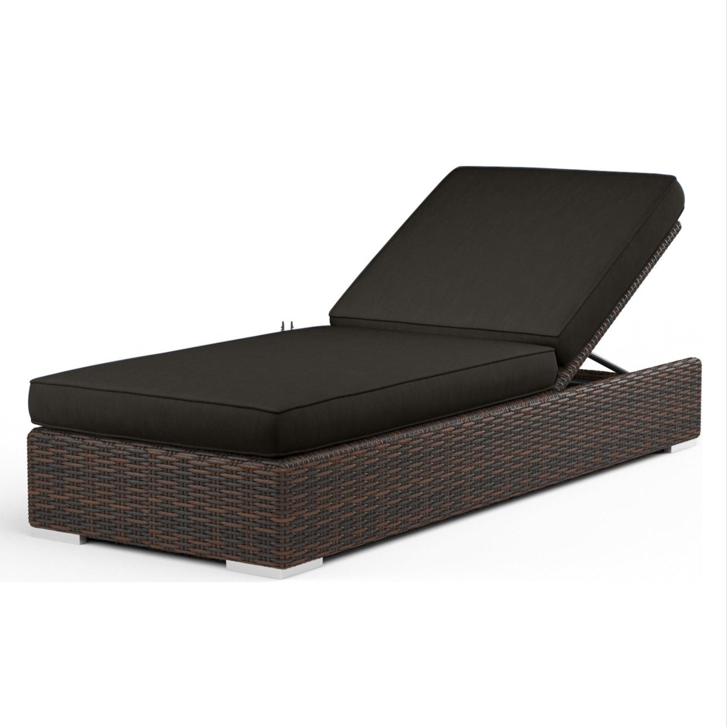 Sunset West Montecito Spectrum Carbon w/Self Welt Outdoor Adjustable Chaise, front view
