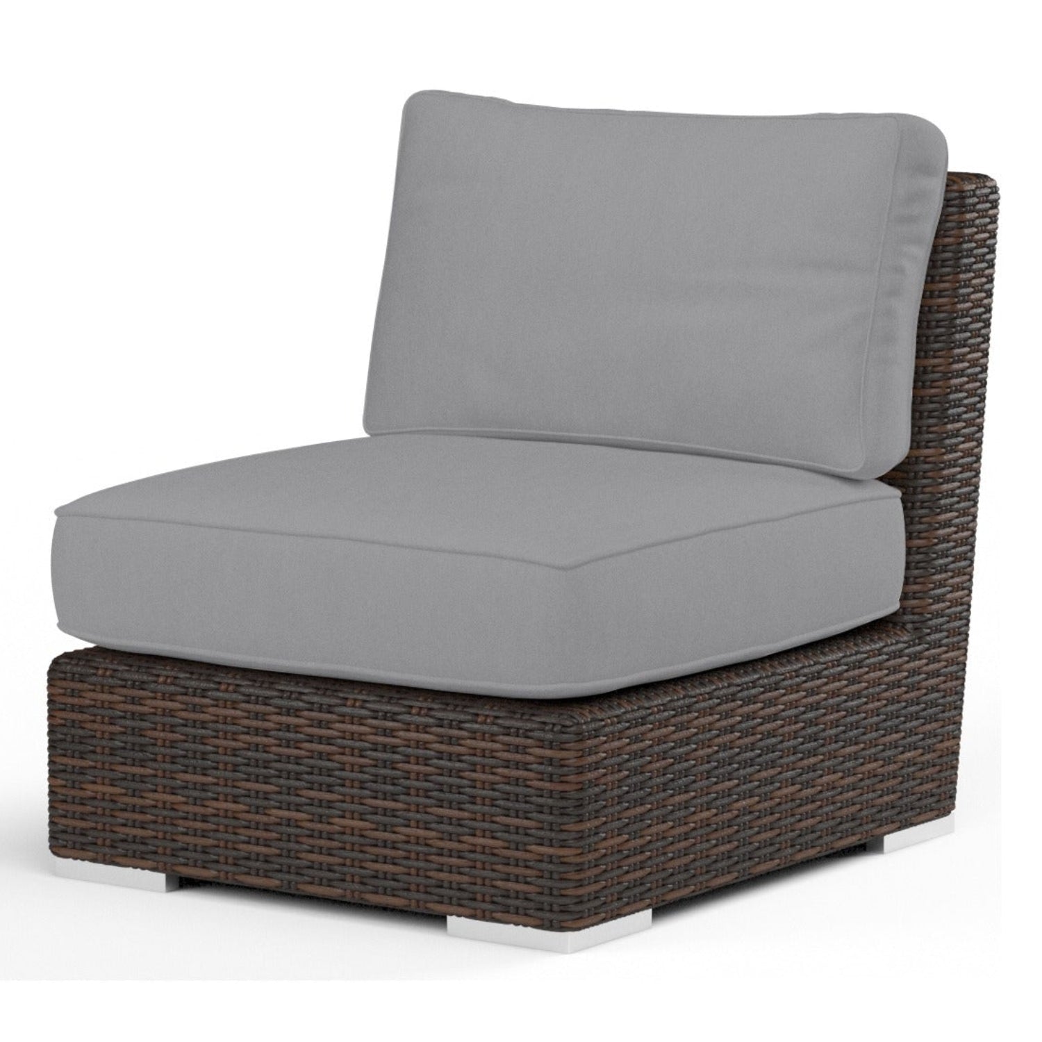 Sunset West Montecito Canvas Granite w/Self Welt Outdoor Armless Club Chair