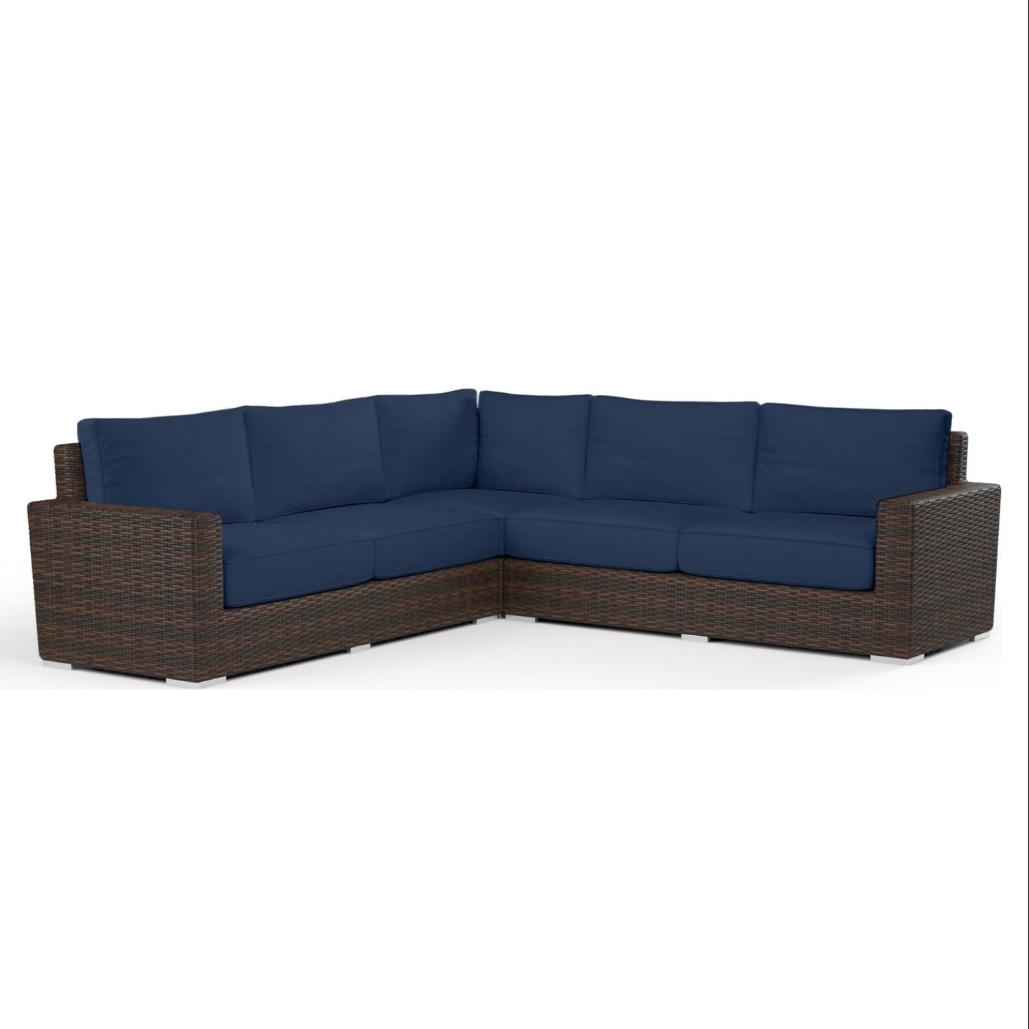 Sunset West Montecito Spectrum Indigo w/Self Welt Outdoor Sectional