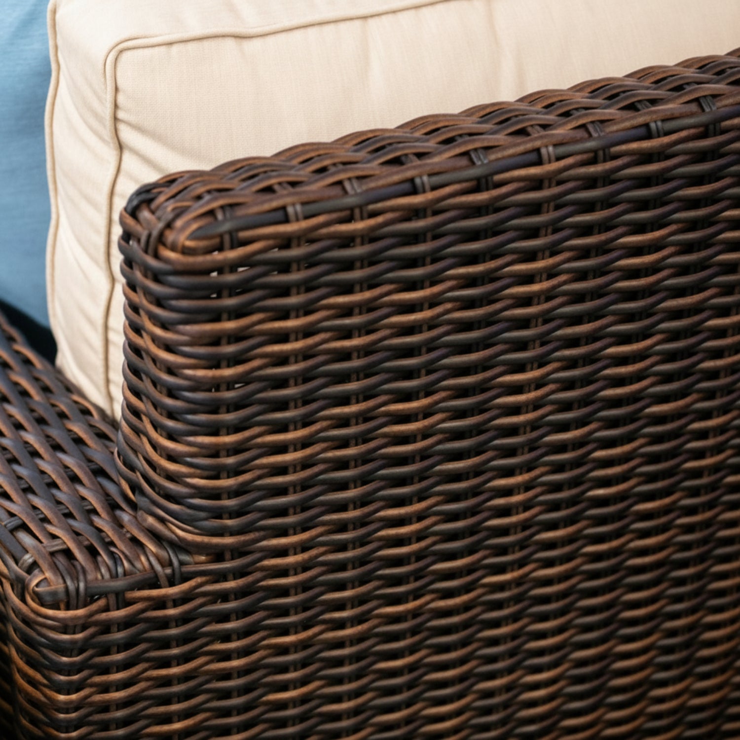 Sunset West Montecito Canvas Natural w/Self Welt Outdoor Loveseat